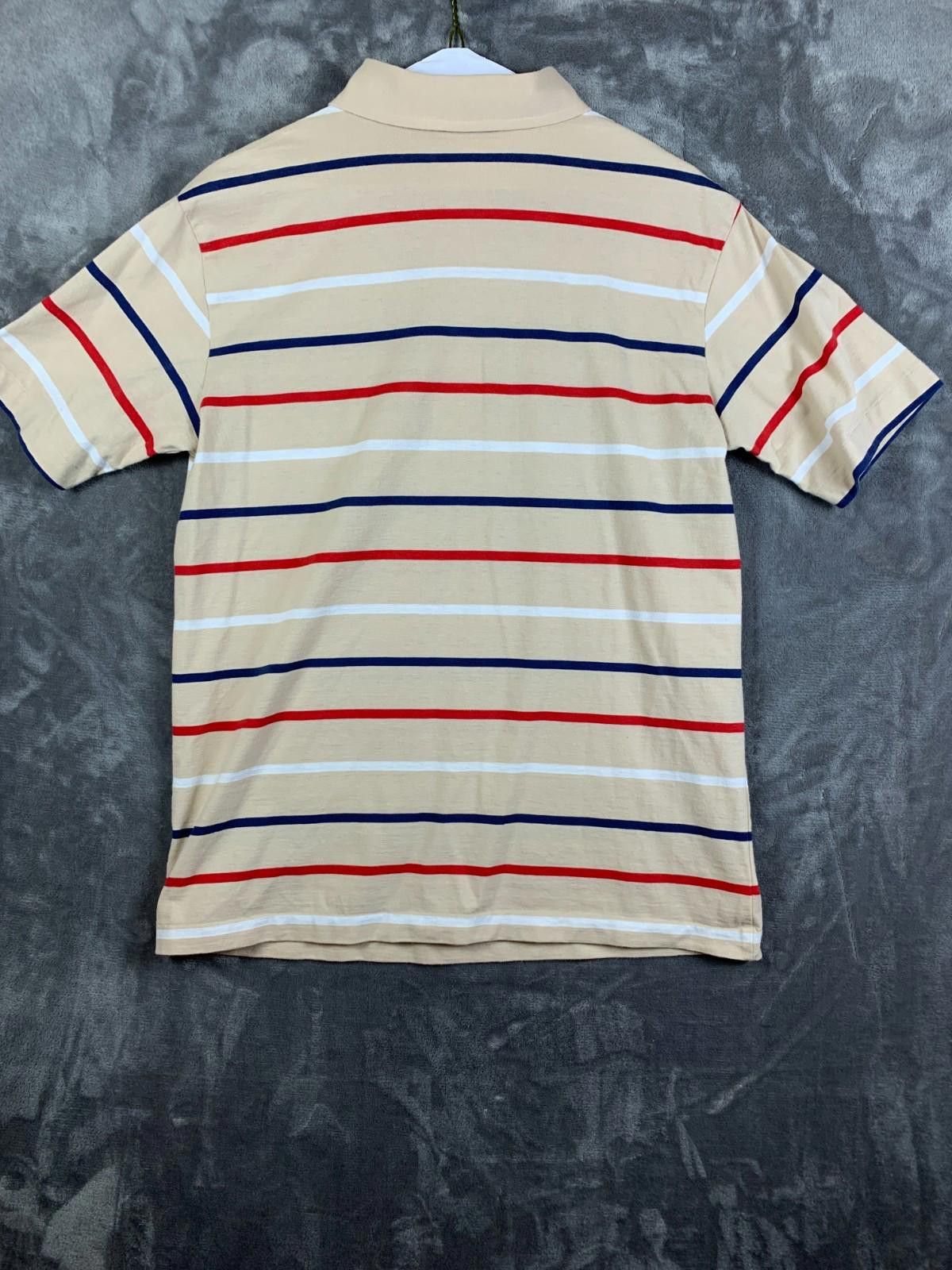 Puritan Vintage Puritan Mens Brown Thin Striped SS Polo Size L (244) Size US L / EU 52-54 / 3 - 2 Thumbnail