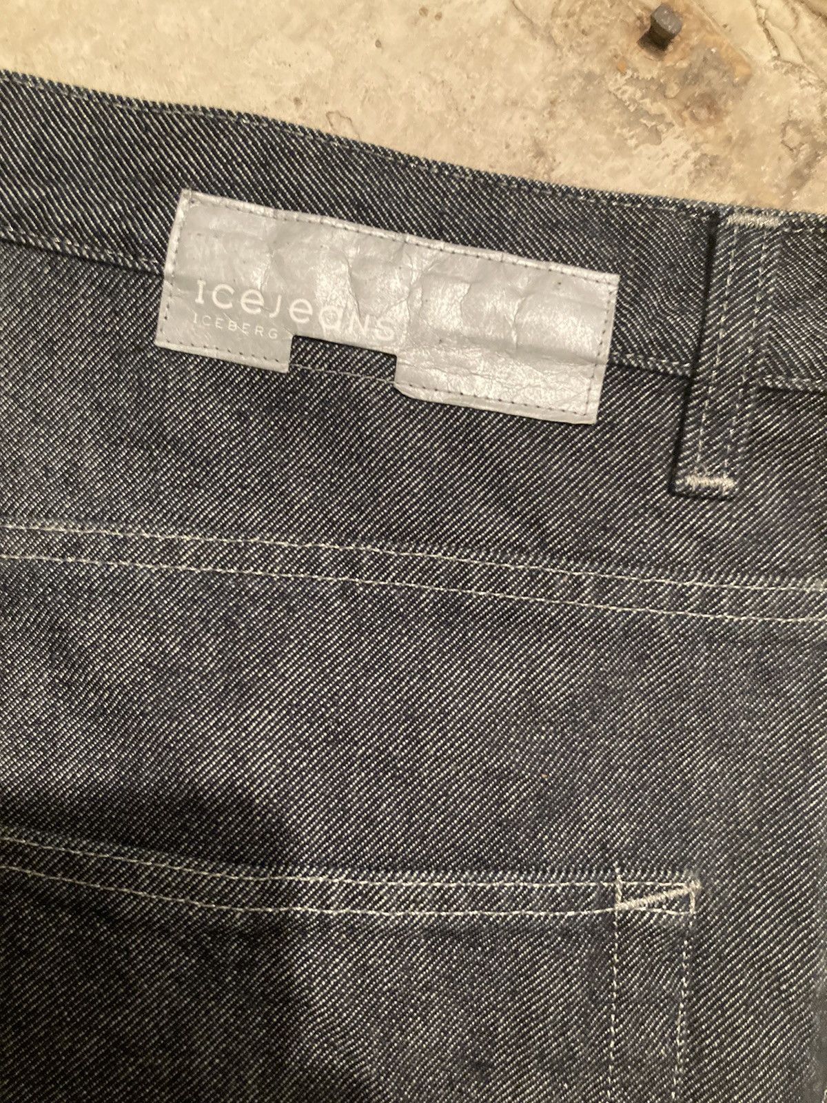 Iceberg × Vintage VTG Iceberg History baggy Black denim silver stitching Size US 42 / EU 58 - 10 Thumbnail