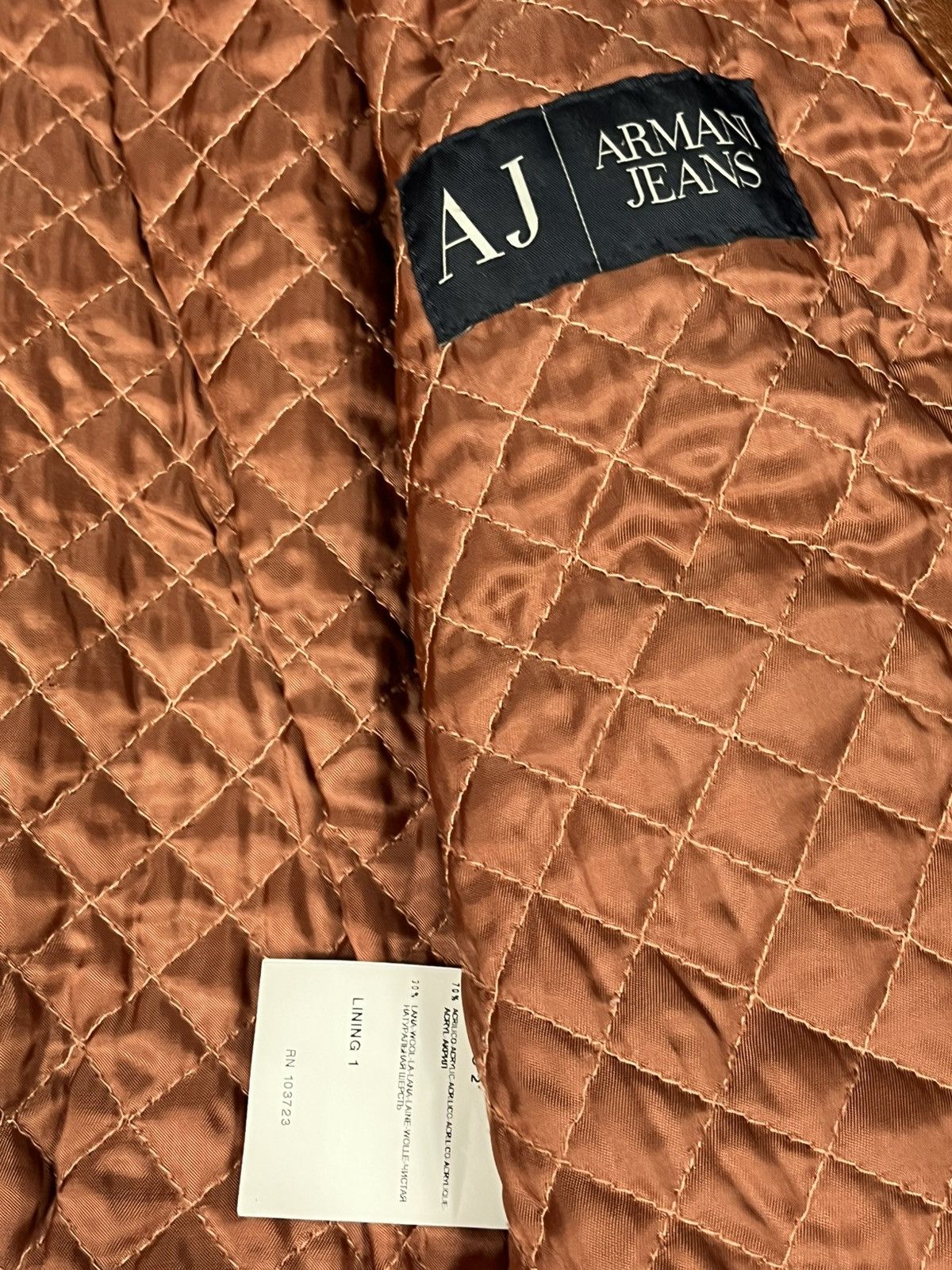 Armani Vintage Armani Jeans Archive leather bomber jacket aviator Size M / US 6-8 / IT 42-44 - 8 Thumbnail