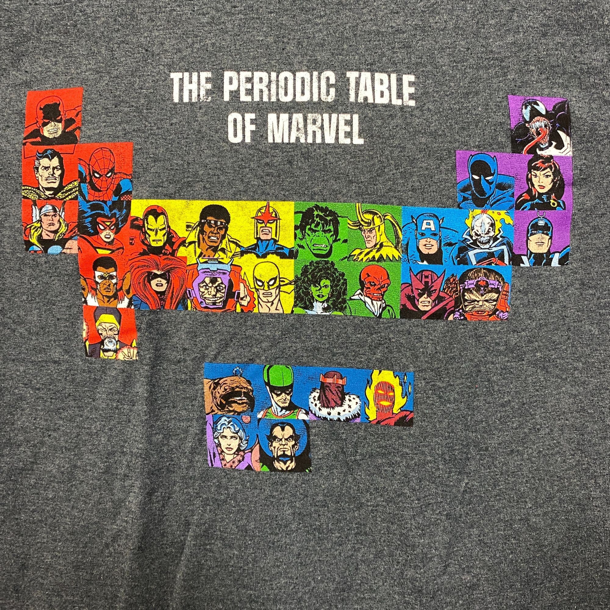 Marvel Comics Marvel Comic Periodic Table Super Hero Tshirt Size Small Size US S / EU 44-46 / 1 - 2 Thumbnail
