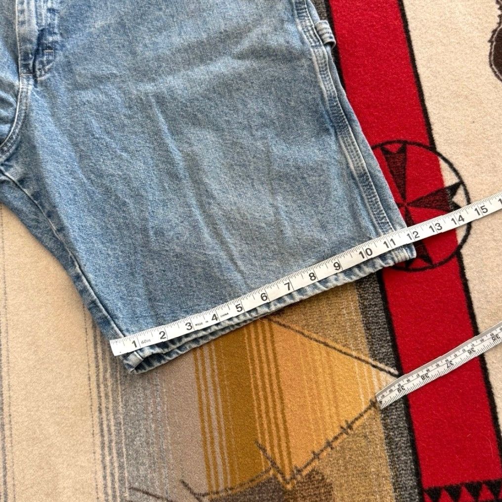 Wrangler VINTAGE Wrangler Carpenter Denim Jean Shorts Jorts 36 Men’s Blues Grunge Y2K Workwear Size US 36 / EU 52 - 7 Thumbnail