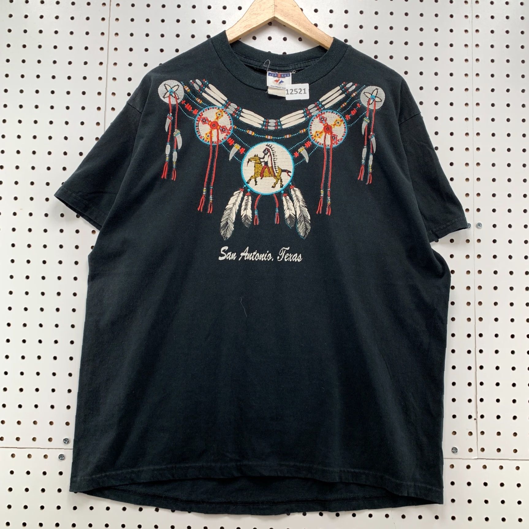 Jerzees VINTAGE JERZEES Men’s Graphic T-Shirt XL Black 90s Band Music Retro Hip Hop San Antonio Size US XL / EU 56 / 4 - 5 Thumbnail