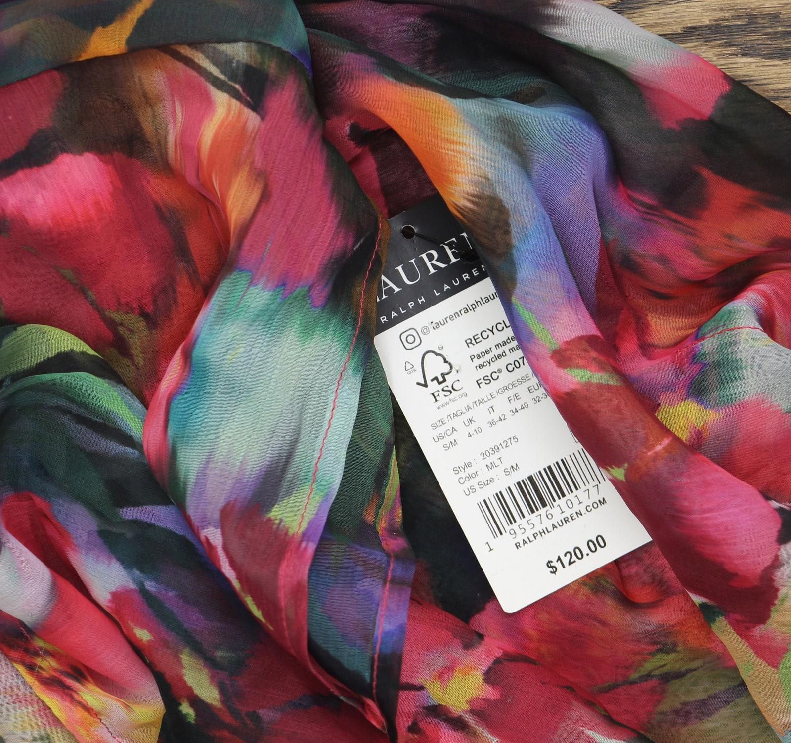 Lauren Ralph Lauren Nwt Lauren Ralph Lauren Up Jungle Paradise Pink Multi S/m Size ONE SIZE - 4 Thumbnail