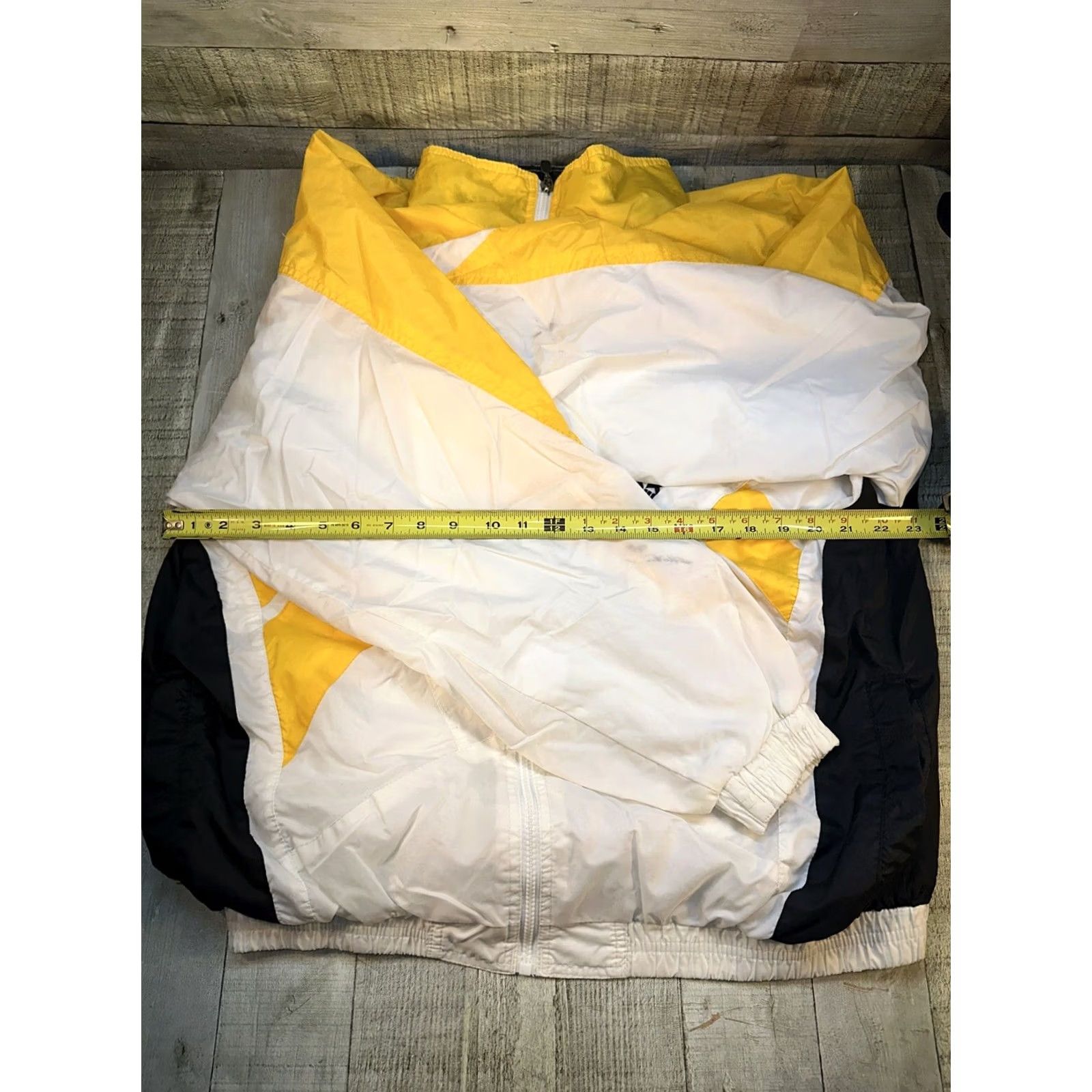 Vintage VINTAGE Apex windbreaker Shirt Men L Black Yellow Lined 1990s Windbreaker Mens Size US L / EU 52-54 / 3 - 5 Thumbnail