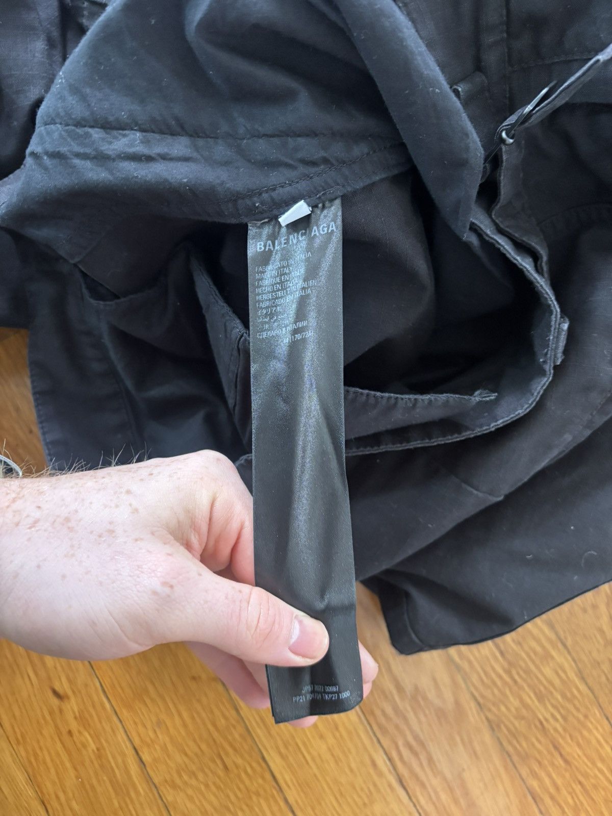 Balenciaga Black Wide Leg Cargo Pants Size US 32 / EU 48 - 7 Thumbnail