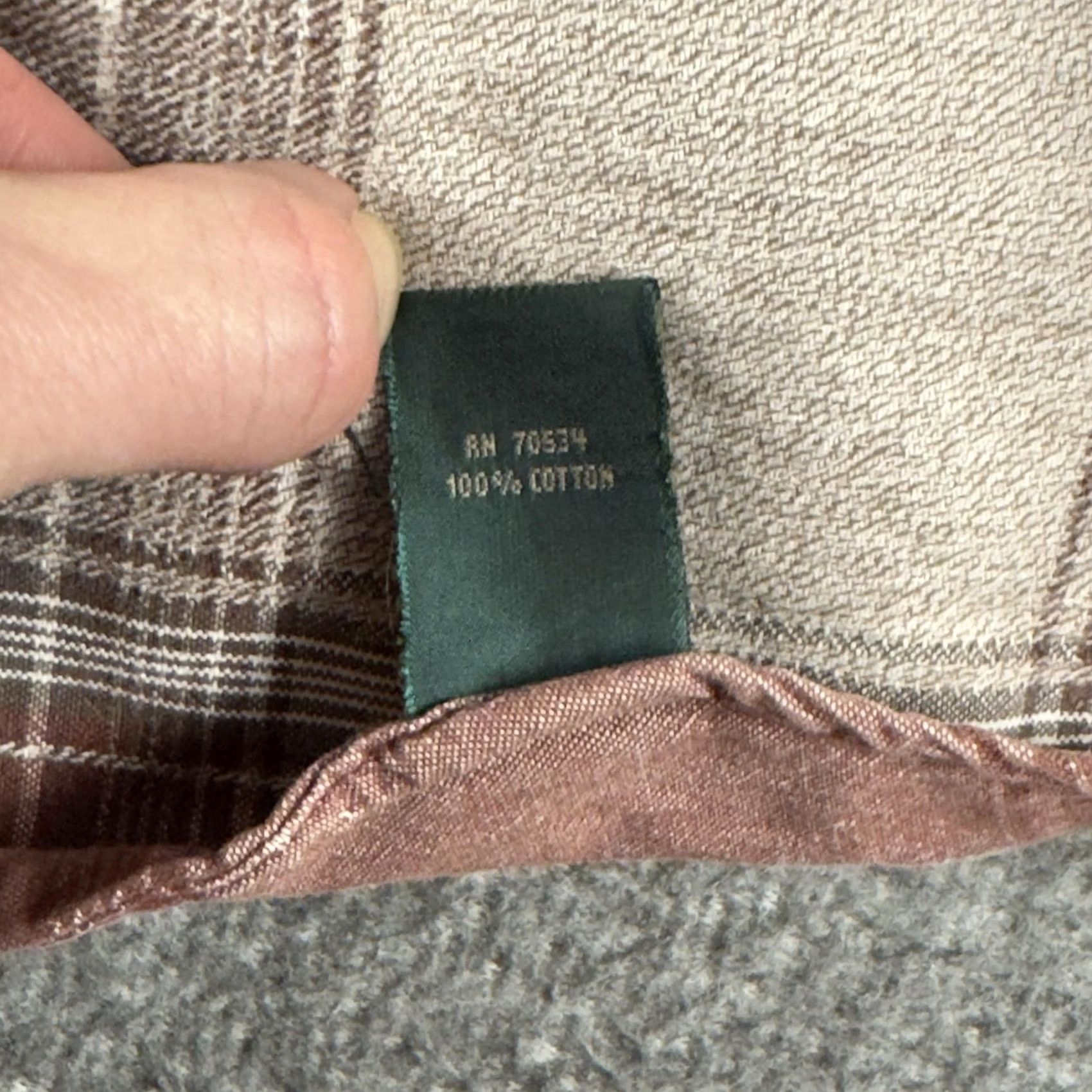 Orvis VINTAGE Orvis Shirt Mens Large Brown Plaid Flannel Button Front Long Sleeve Size US L / EU 52-54 / 3 - 5 Thumbnail