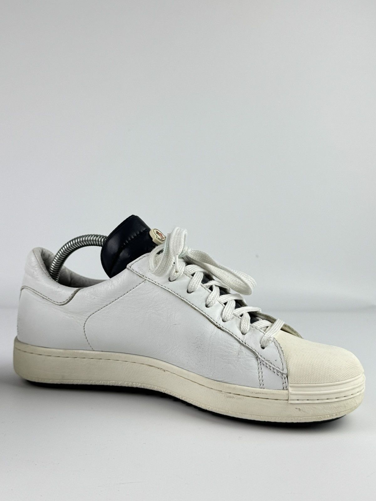 Moncler Moncler Angeline Leather Sneakers White Size US 7 / EU 40 - 6 Thumbnail