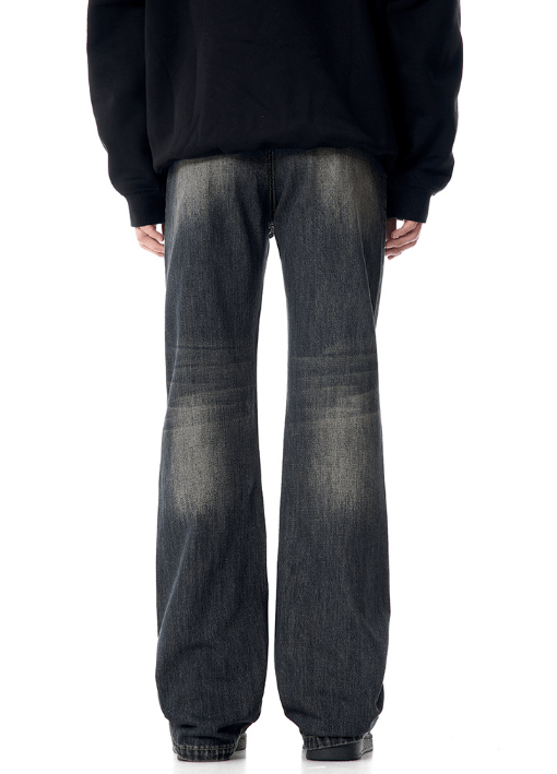 Japanese Brand × Jean Retro washed cracked straight casual versatile flared jeans Size US 32 / EU 48 - 5 Thumbnail