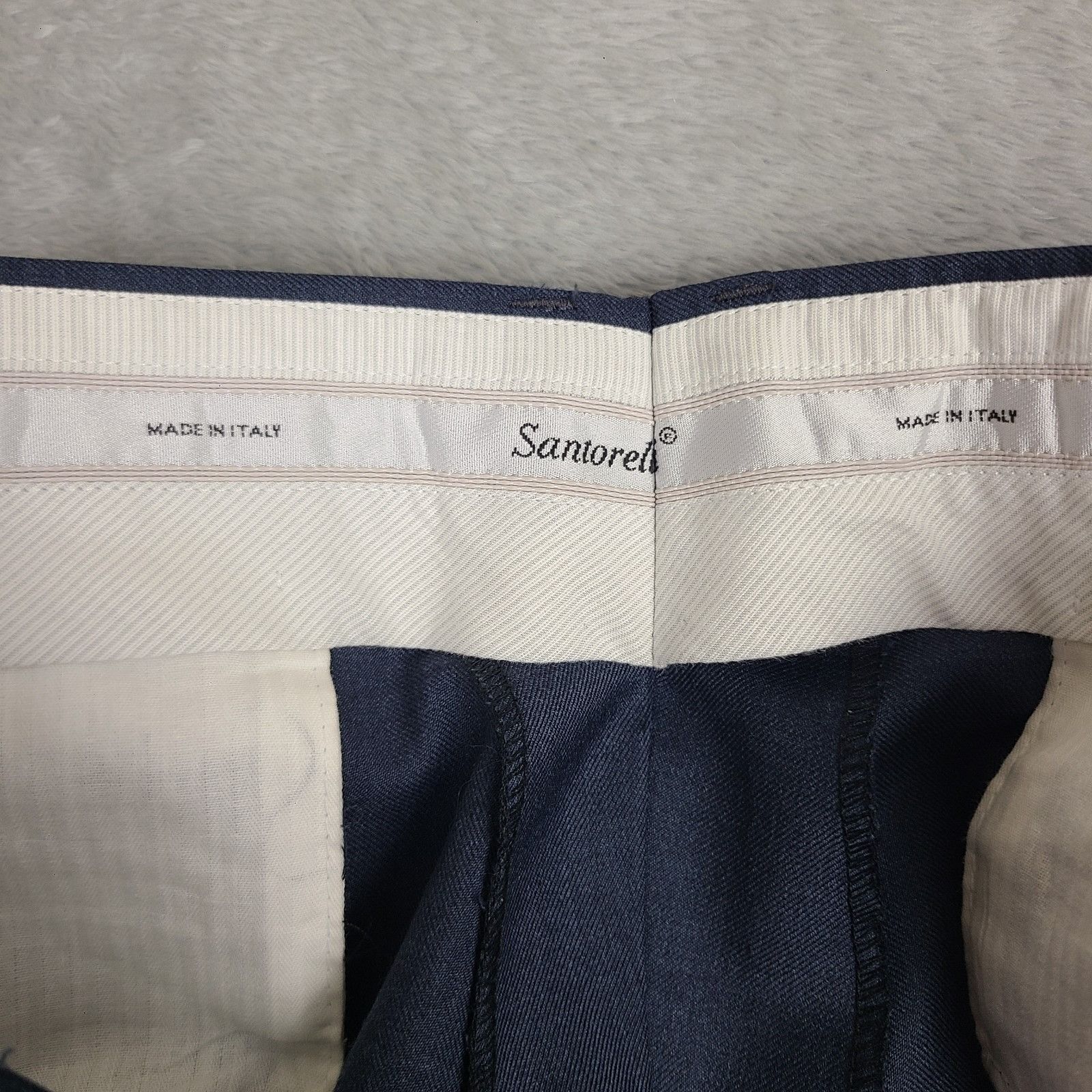 Santorelli Santorelli Dress Pants - Size 44x29 - Blue - 100% Virgin Woo Size US 44 / EU 60 - 8 Thumbnail