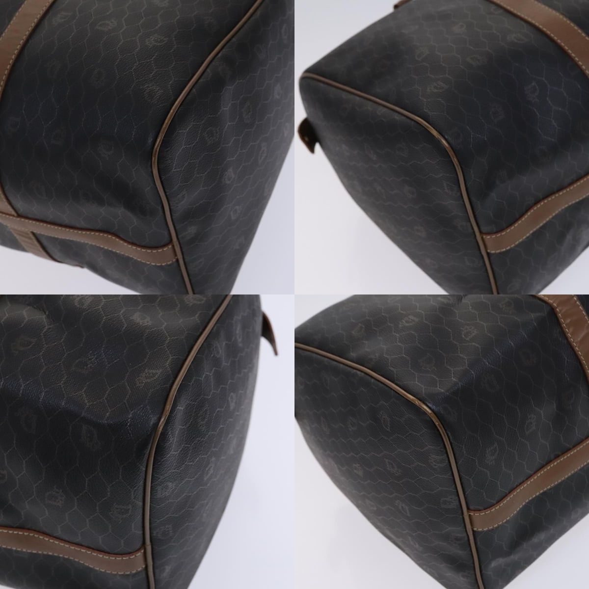 Dior DIOR Honeycomb Canvas Boston Bag Pvc Leather Black Size ONE SIZE - 10 Thumbnail