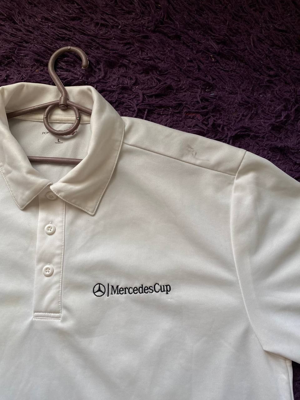 Mercedes-Benz × Vintage Vintage Mercedes Bens Embroidered Logo Tee T-shirts 90s Size US L / EU 52-54 / 3 - 4 Thumbnail