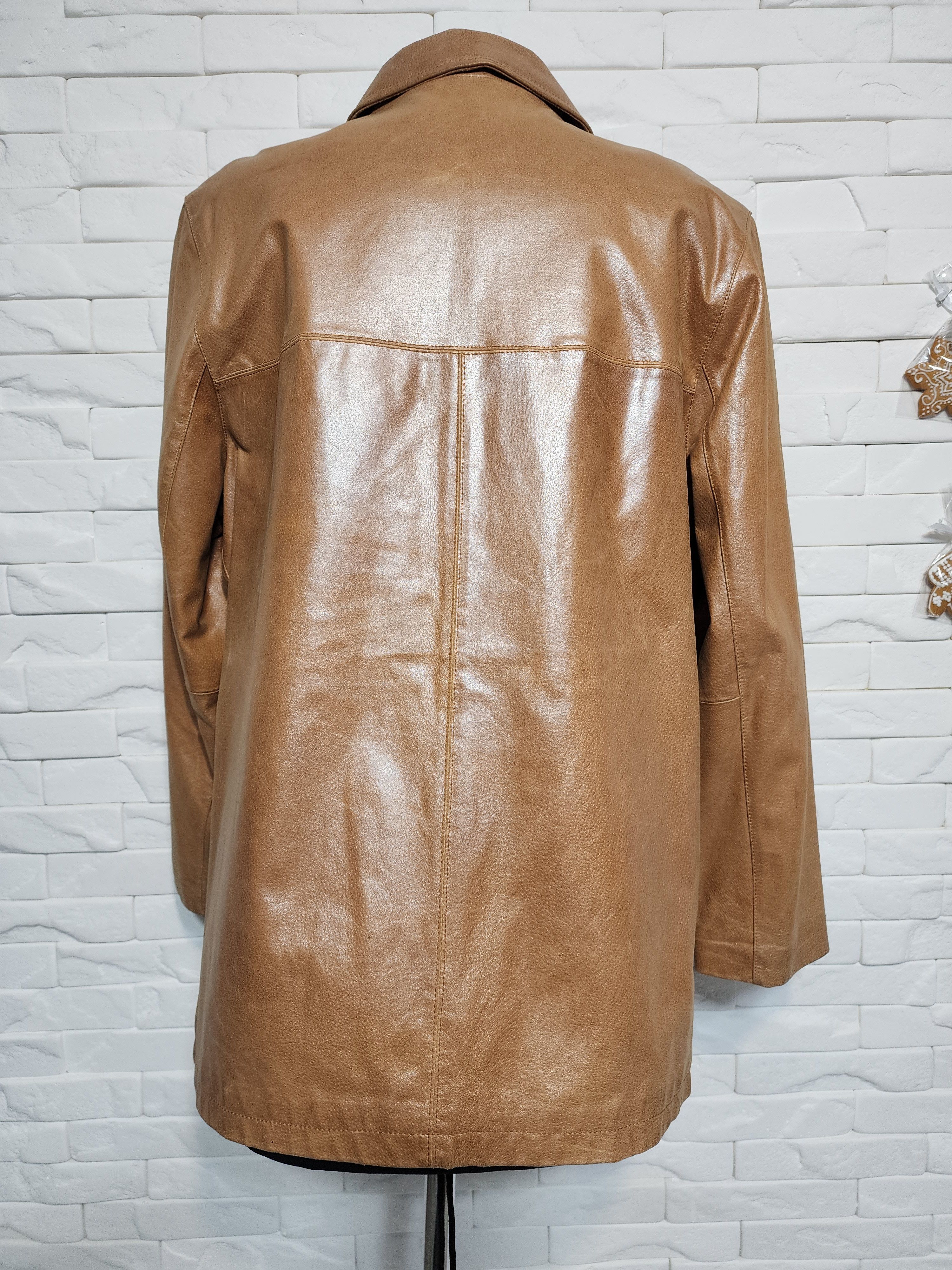 Other Brown Leather Jacket: Women's Zip-Up, Medium Softness Size XL / US 12-14 / IT 48-50 - 4 Thumbnail