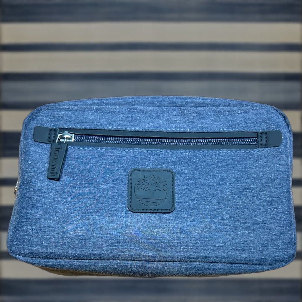 Timberland Timberland Toiletry Kits Bag Travel Blue Ripstop Fabric Medium Mens Zip Size ONE SIZE - 1 Thumbnail