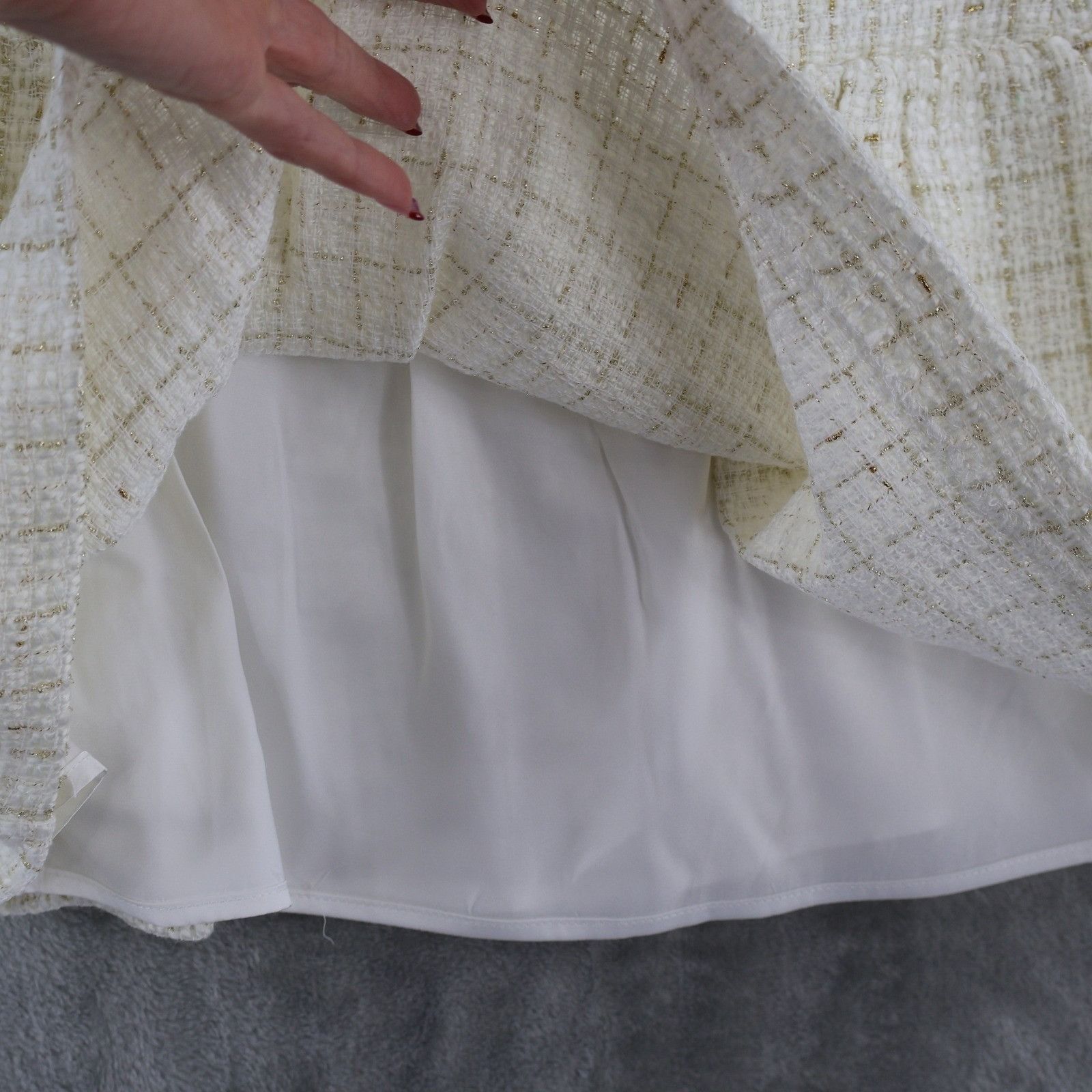 Amanda Uprichard Amanda Uprichard Fallon Mini Dress Women S White Wool Blend Size S / US 4 / IT 40 - 8 Thumbnail