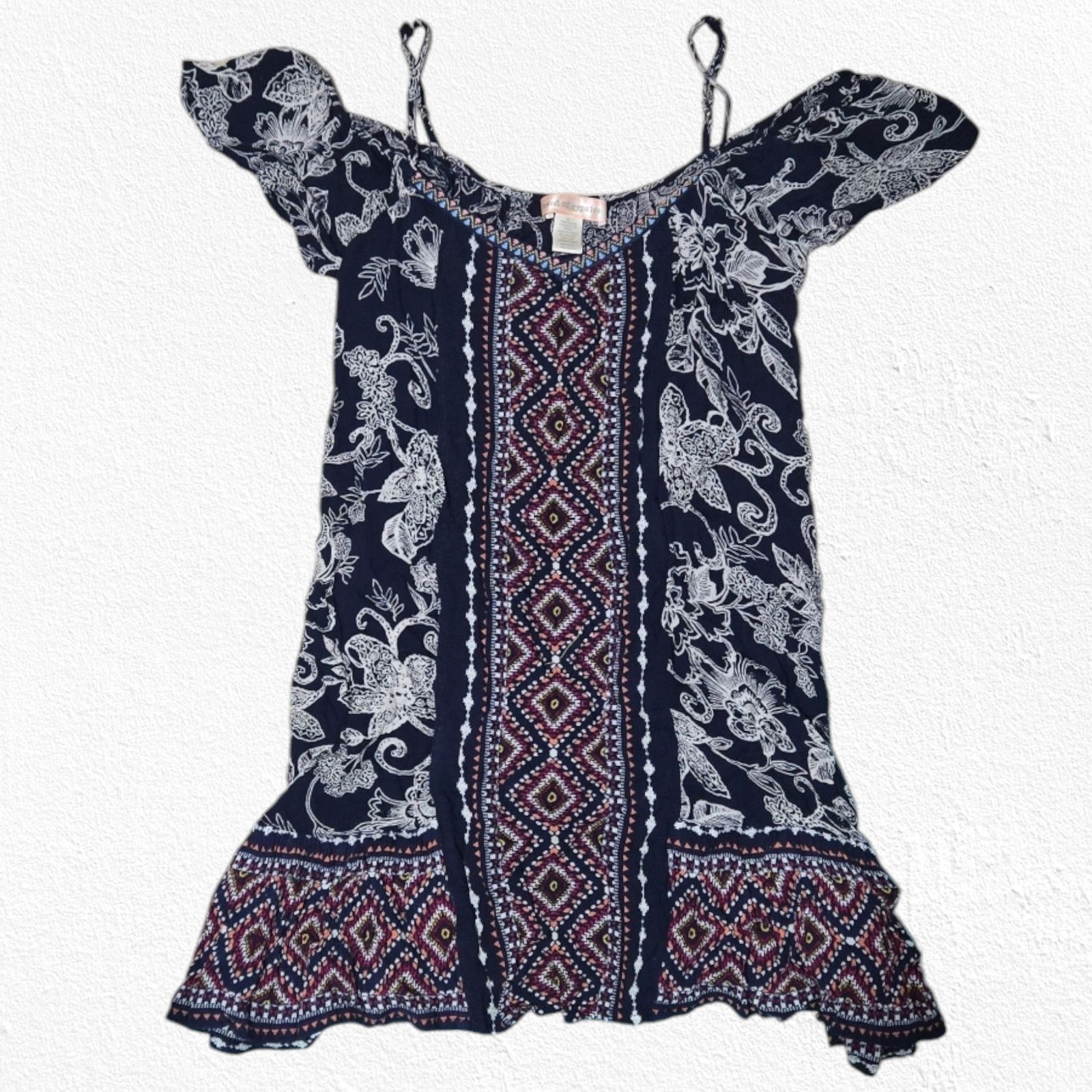 Other Navy Southwestern Boho Mini Dress Size Small Size S / US 4 / IT 40 - 2 Thumbnail
