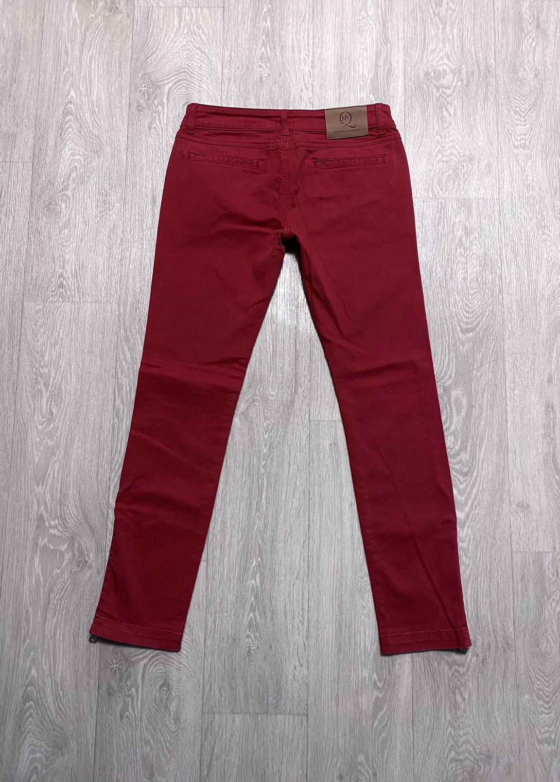 Alexander McQueen 2013 Alexander McQueen McQ Red Zip Slim Fit Jeans Denim Size 26" / US 2 / IT 38 - 2 Thumbnail