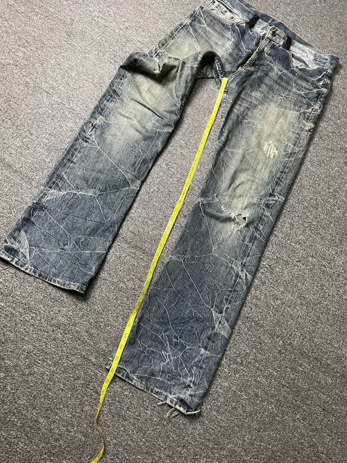 Japanese Brand × Vintage Japanese Brand Eternal Embroidered Grunge Jeans (101) Size US 33 - 6 Thumbnail