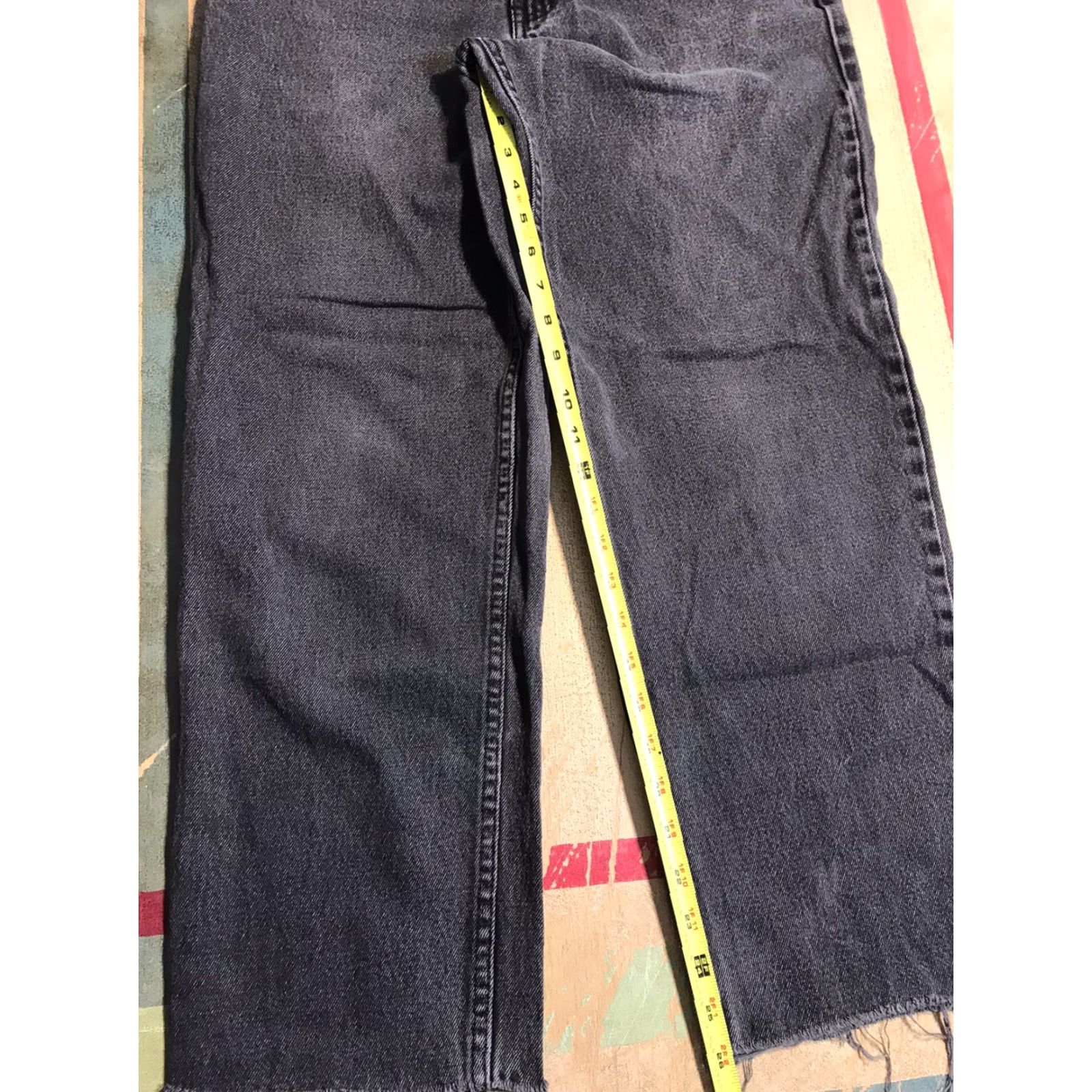 Bugle Boy VINTAGE Bugle Boy Jeans Womens 29x26 Cropped Denim Black 90s Skater Grunge Lightweight Distressed Cropped Metal Zipper Button Womens Size 29" - 6 Thumbnail