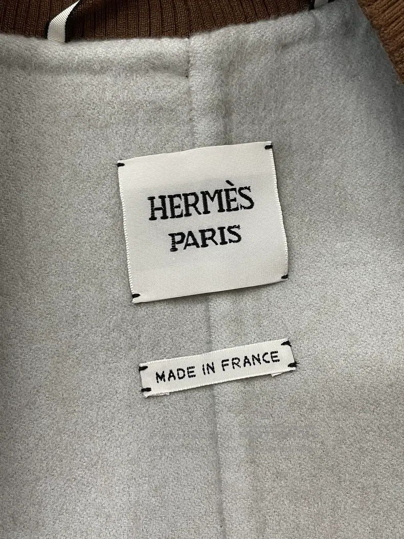 Hermes Hermes Oatmeal Long Cashmere Vest Jacket Size XXS / US 00 / IT 34 - 3 Thumbnail