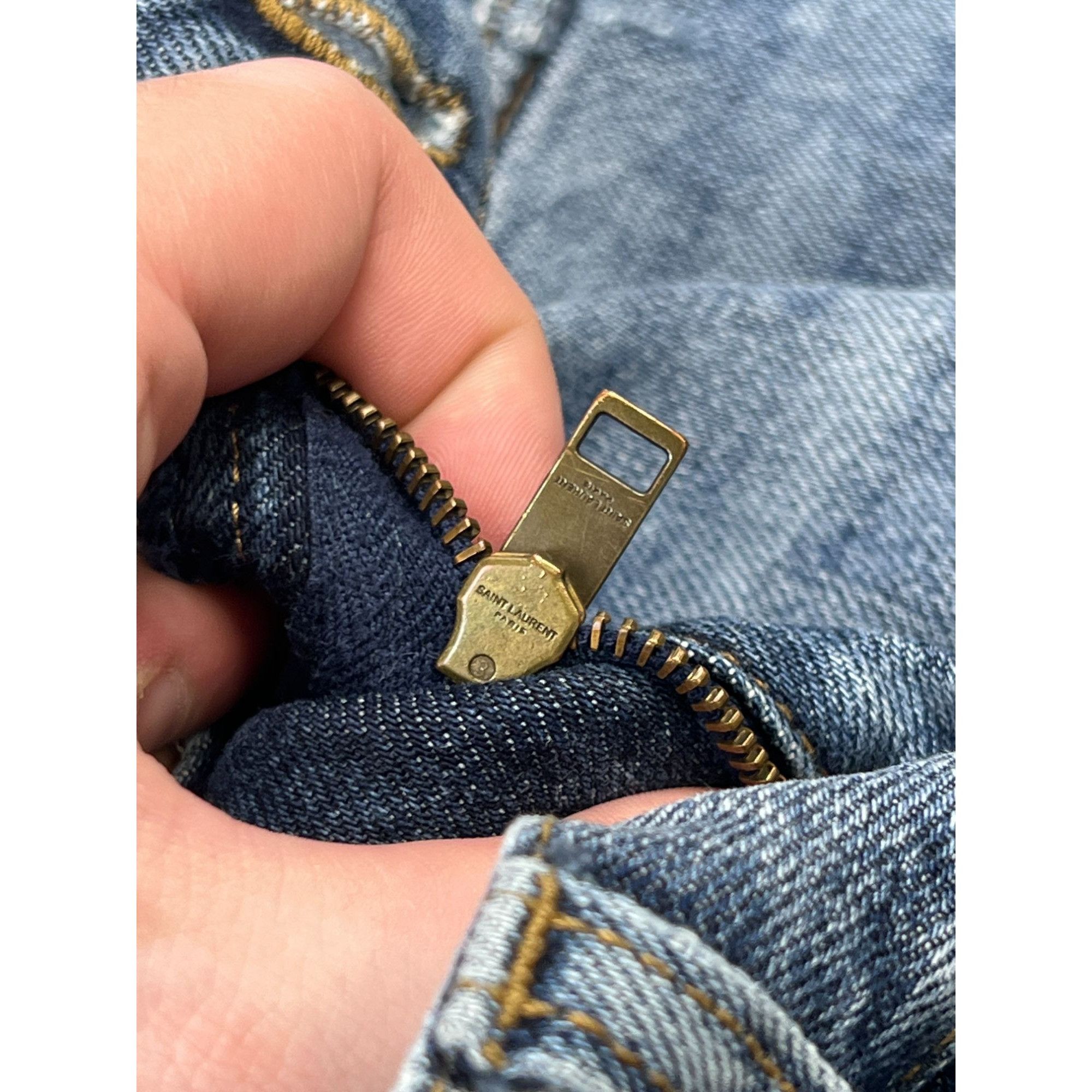 Hedi Slimane × Saint Laurent Paris Saint Laurent D26 By Hedi Slimane Denim Jeans Pants (Y0798) Size 27" / US 4 / IT 40 - 7 Thumbnail