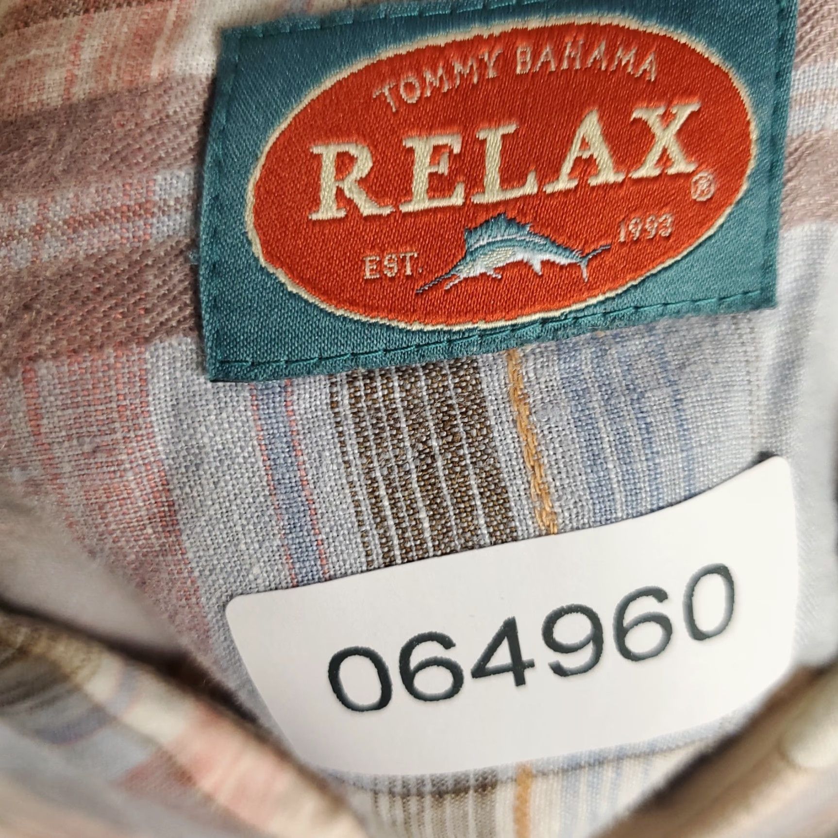 Tommy Bahama Tommy Bahama Shirt Mens 2XL Blue Plaid Linen Hawaiian Button Up Short Sleeve Shirt Size US XXL / EU 58 / 5 - 8 Thumbnail
