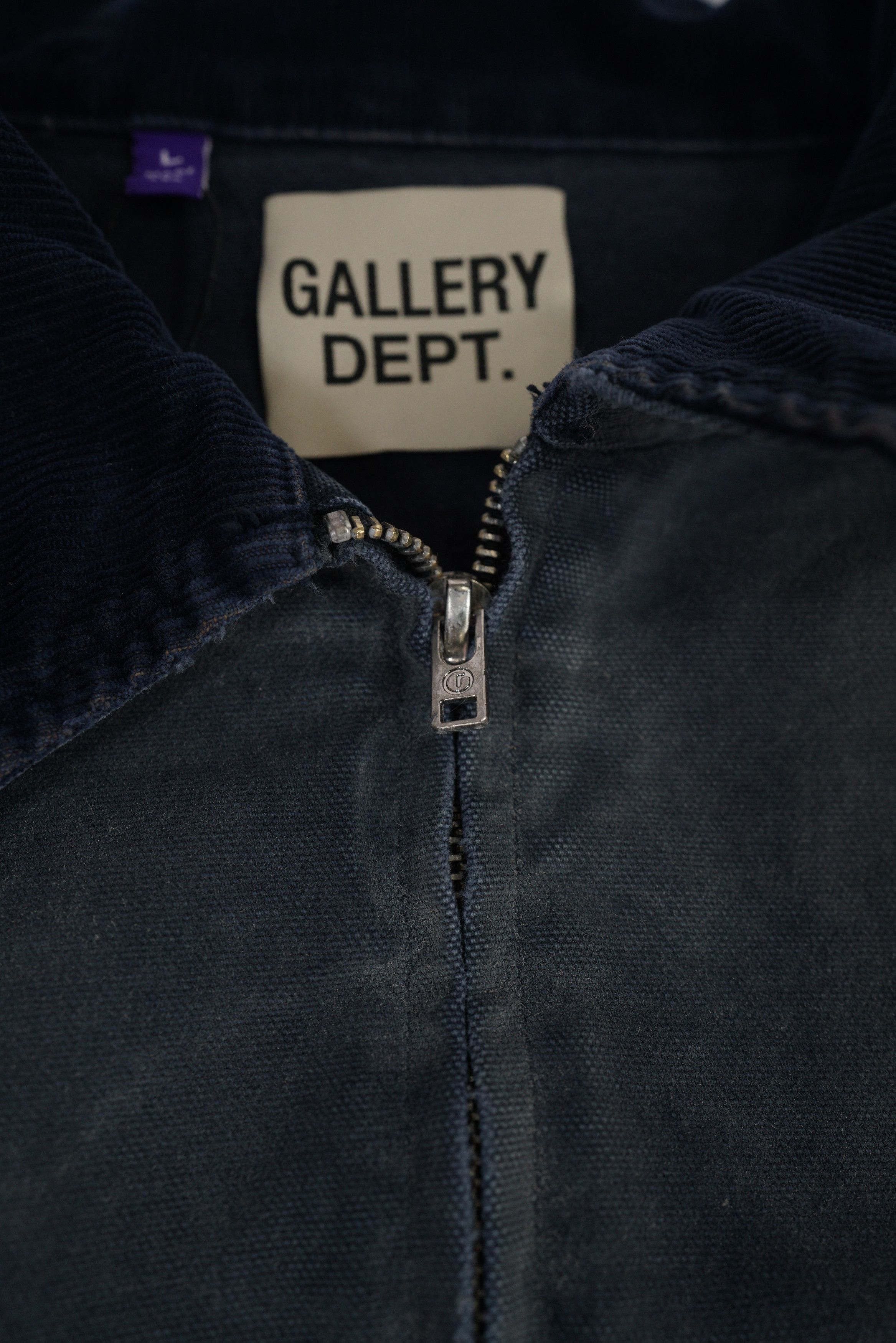 Gallery Dept. Gallery Dept Navy Branded Relaxed-Fit Cotton-canvas Jacket Size US L / EU 52-54 / 3 - 8 Thumbnail