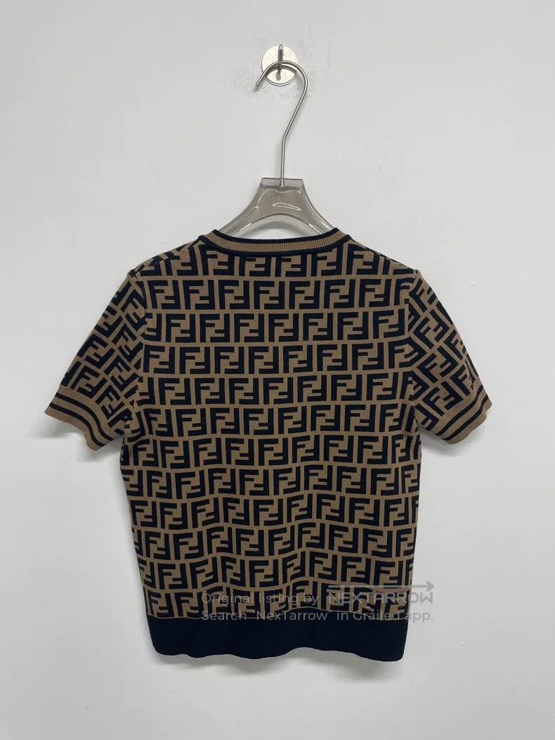 Fendi Fendi Orchid Printed Short-Sleeve Brown Size XS / US 0-2 / IT 36-38 - 5 Thumbnail