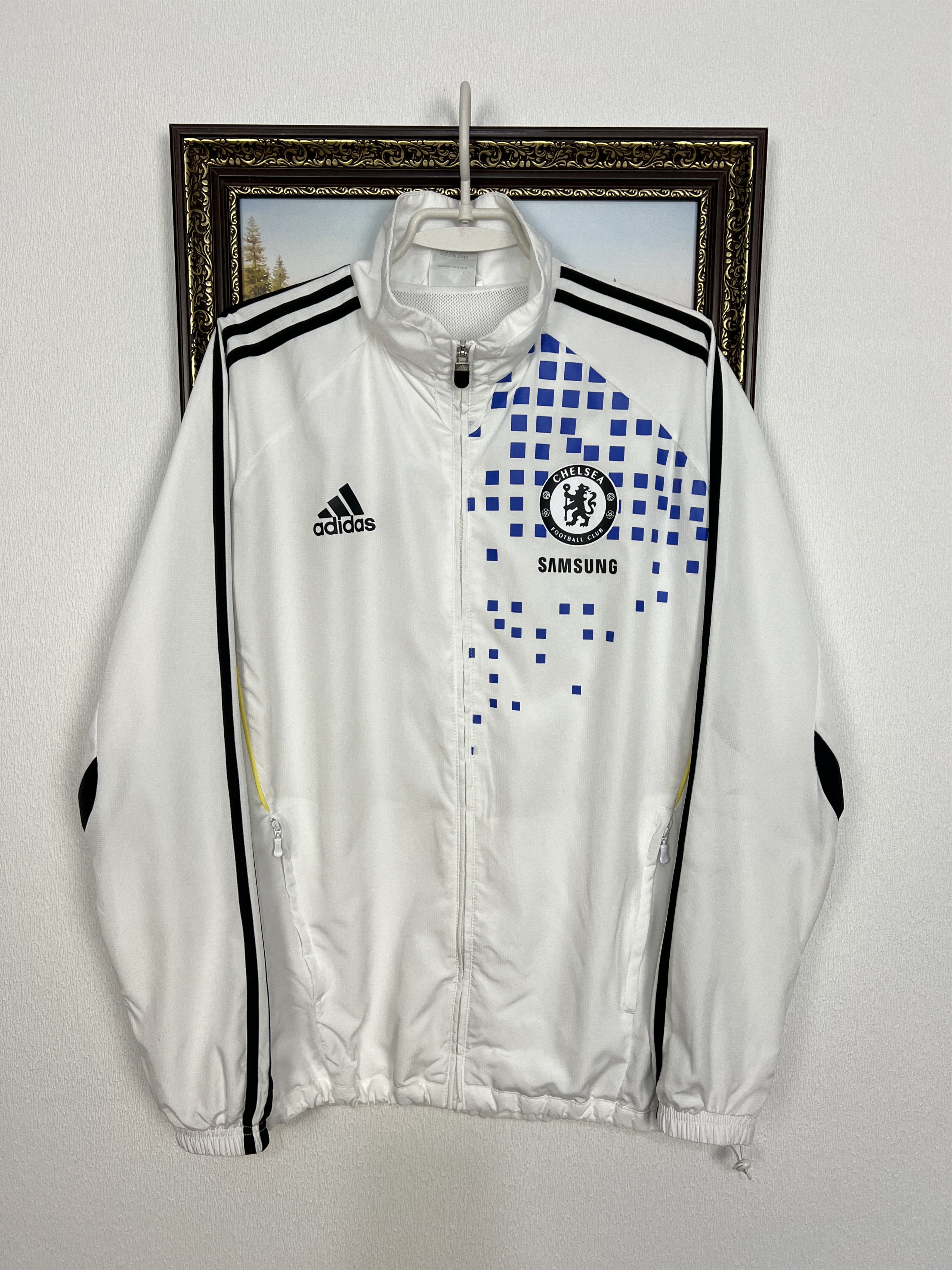 Adidas Vintage Adidas Chelsea Football Jacket Soccer Track Top Zip Size US L / EU 52-54 / 3 - 1 Thumbnail