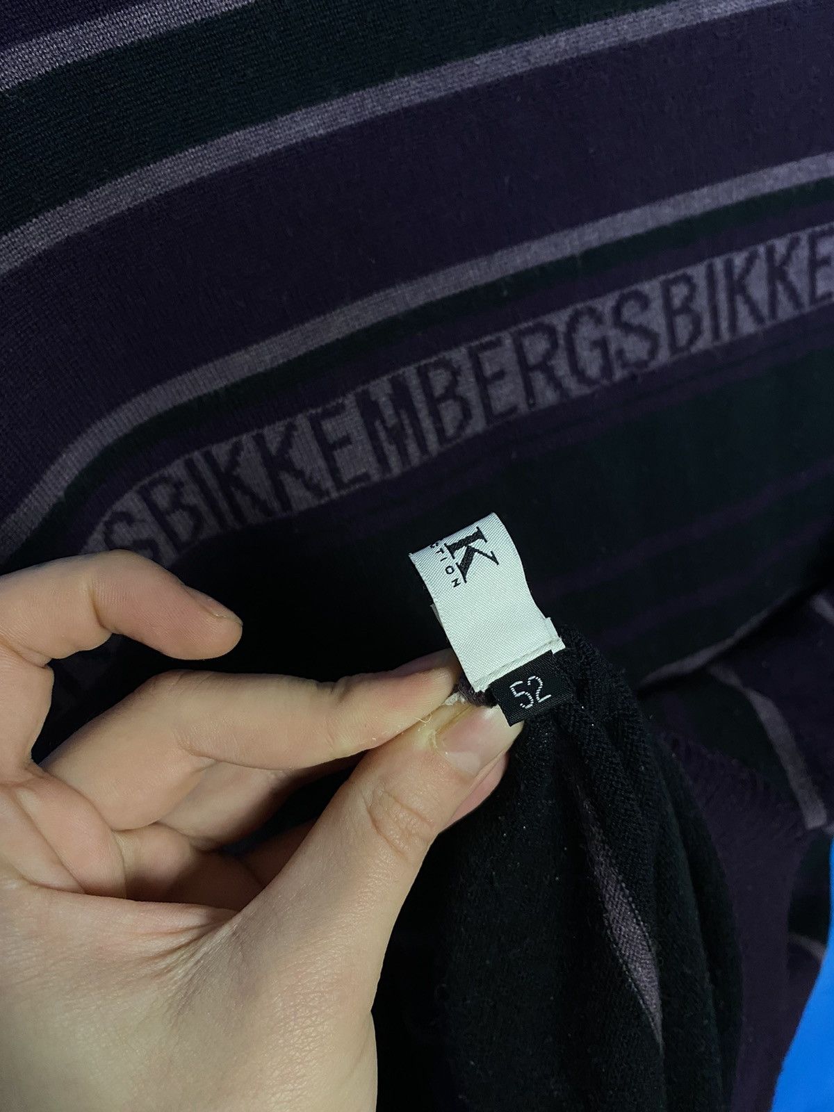 Dirk Bikkembergs × Vintage 💥 Dirk BIKKEMBERGS Striped high neck sweater Size US L / EU 52-54 / 3 - 7 Thumbnail