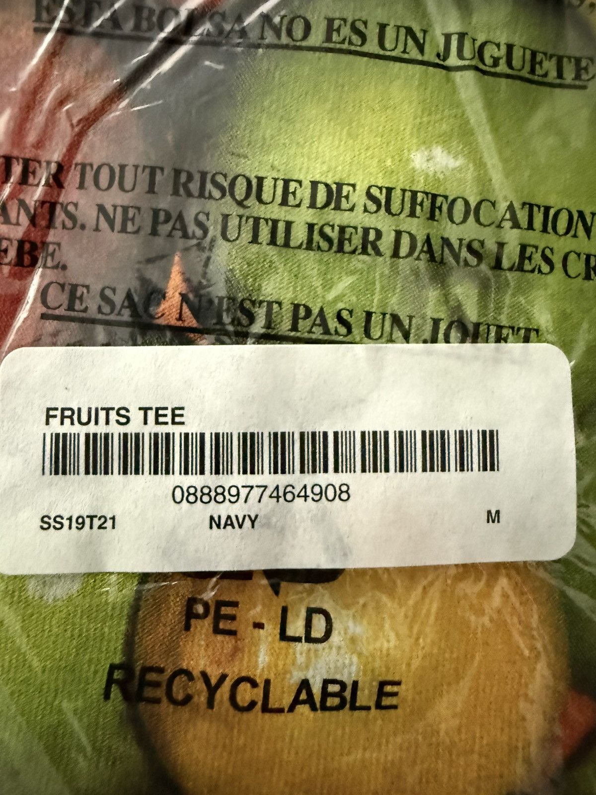 Supreme Supreme Fruits Tee Navy Size US M / EU 48-50 / 2 - 4 Thumbnail
