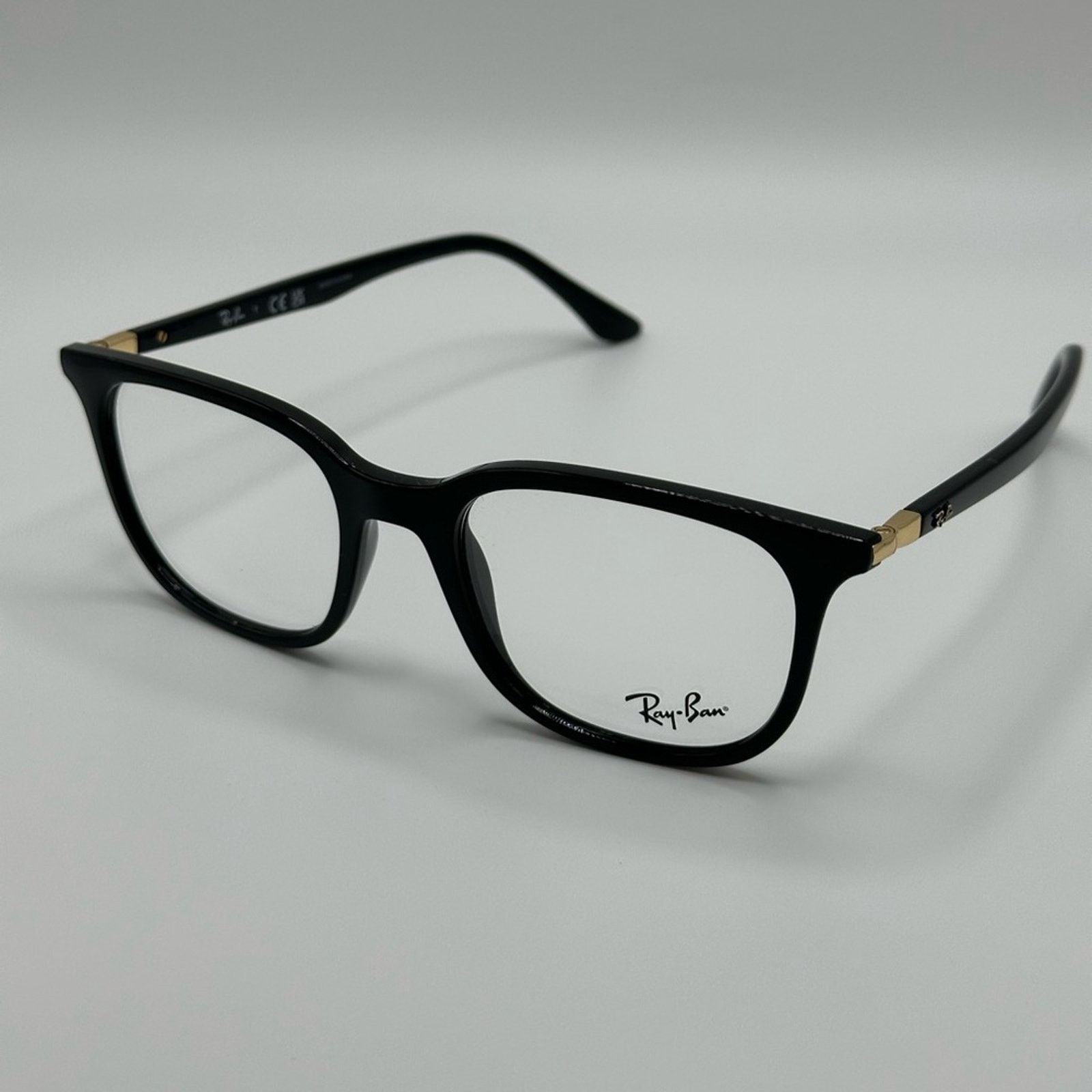 RayBan NEW RAY BAN RX7211 2000 Black Demo Lens Unisex Eyeglasses Size ONE SIZE - 2 Thumbnail
