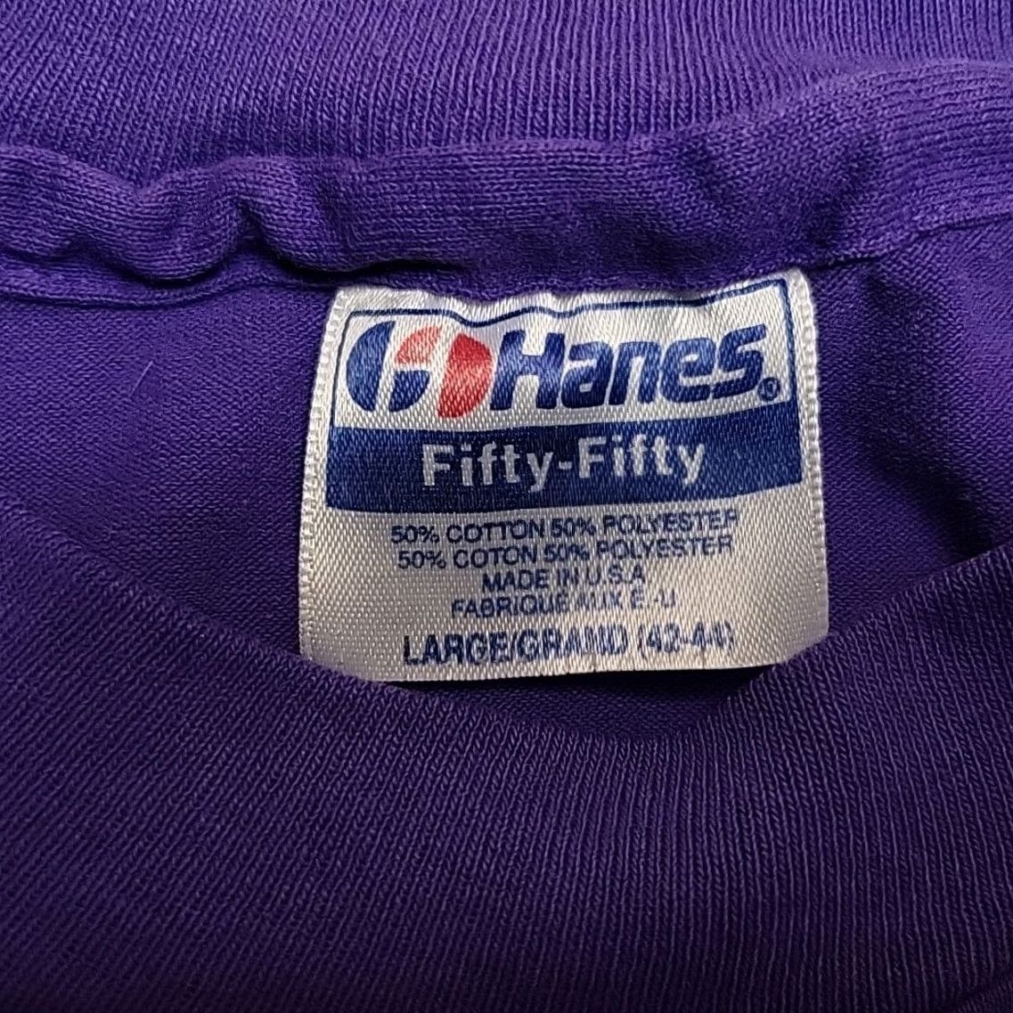 Hanes Mackinac Island Shirt L Lilac Coastal Nature Single Stitch Crewneck USA Vintage Men's T-Shirt Short Sleeve Navy? Size US L / EU 52-54 / 3 - 5 Thumbnail
