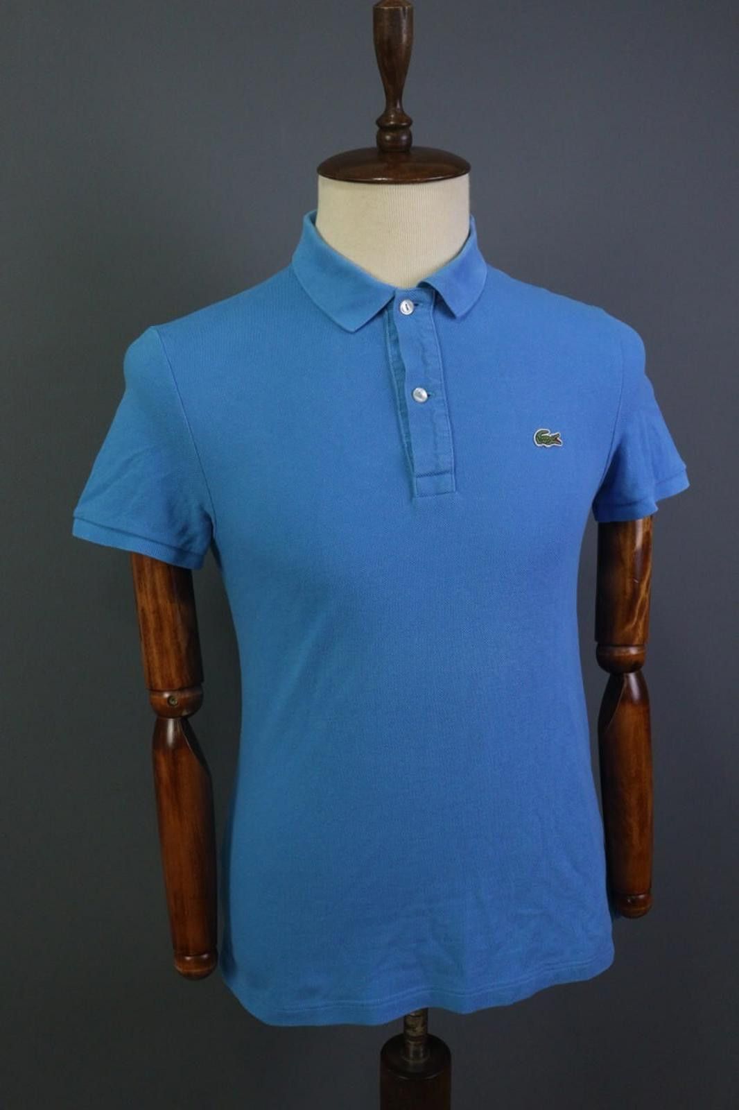 Lacoste Lacoste Blue Cotton Collared Popover Polo Shirt Size M Size US M / EU 48-50 / 2 - 8 Thumbnail