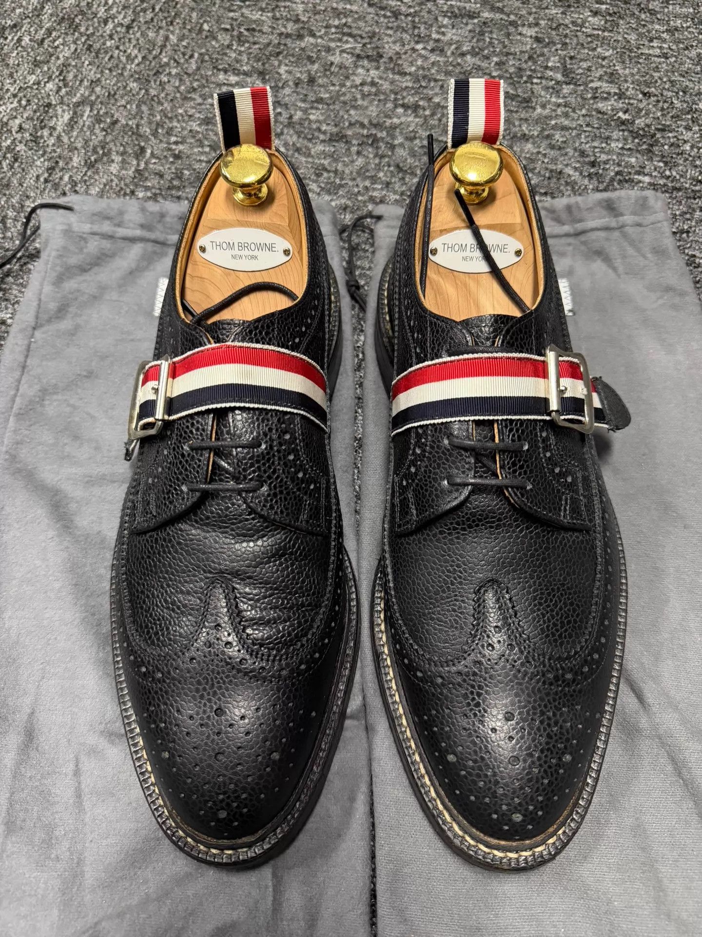 Thom Browne Thom Browne Men's Monk Strap Brogue Rubber Sole Size US 9 / EU 42 - 1 Thumbnail