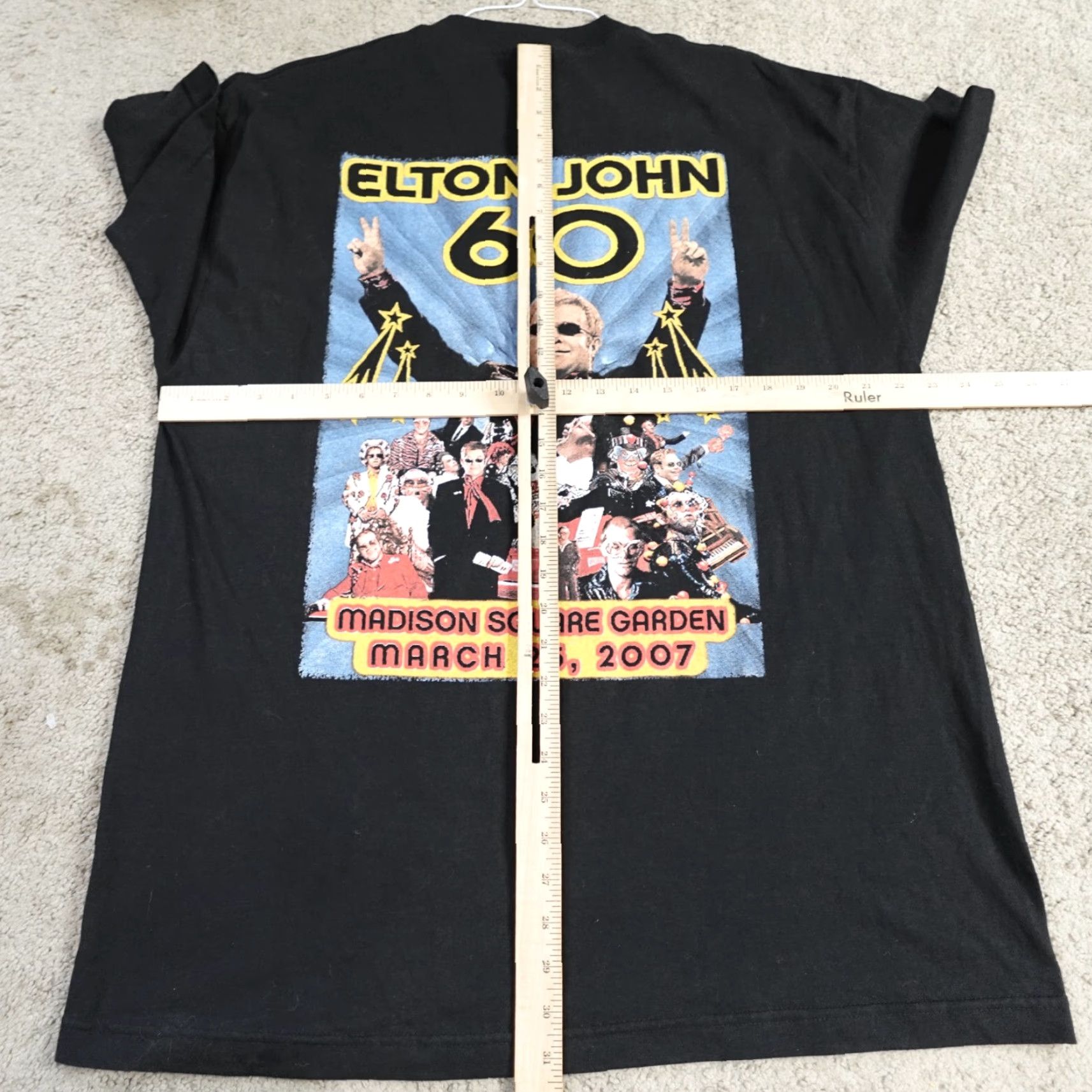 Madison Elton John Shirt XL Black Double Sided 60th Madison Square Garden 2007 Shirt Men XL Black Double Sided 60th Madison Square Garden 2007 Size US XL / EU 56 / 4 - 6 Thumbnail