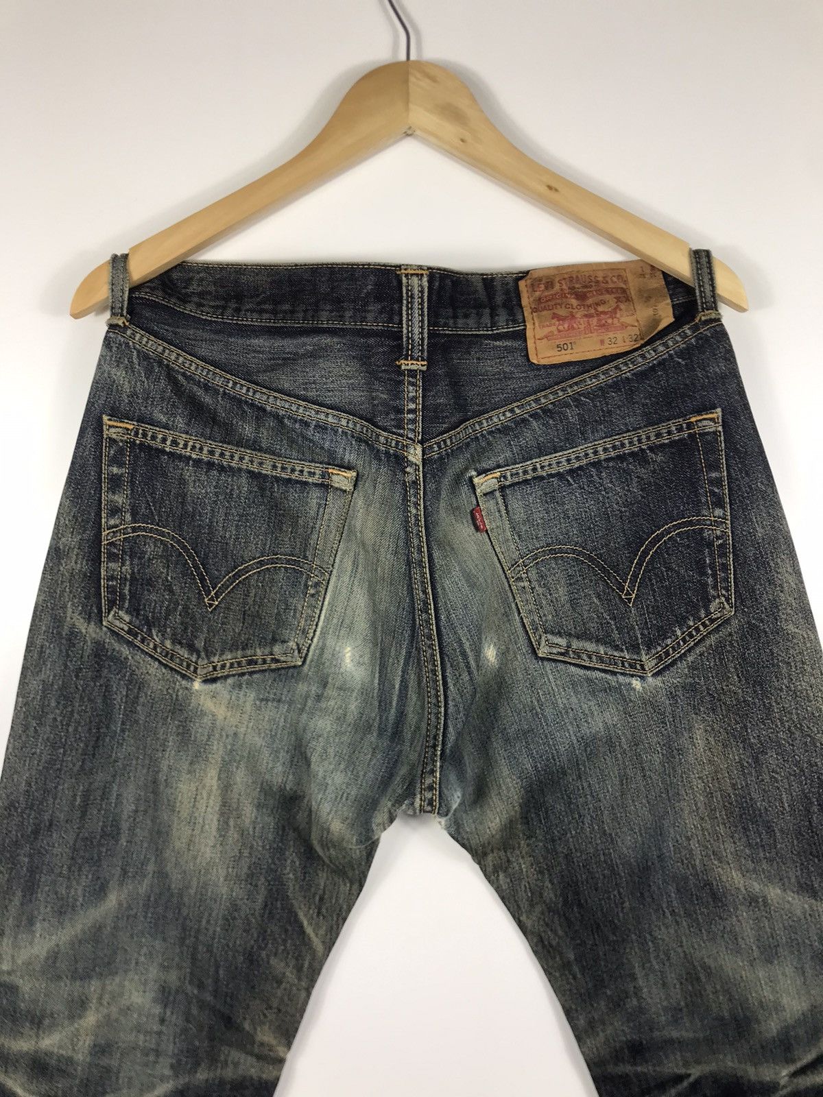 Levi's ⚡️Vintage Y2K Levi’s 501 Distressed Style Denim Size US 32 / EU 48 - 13 Thumbnail