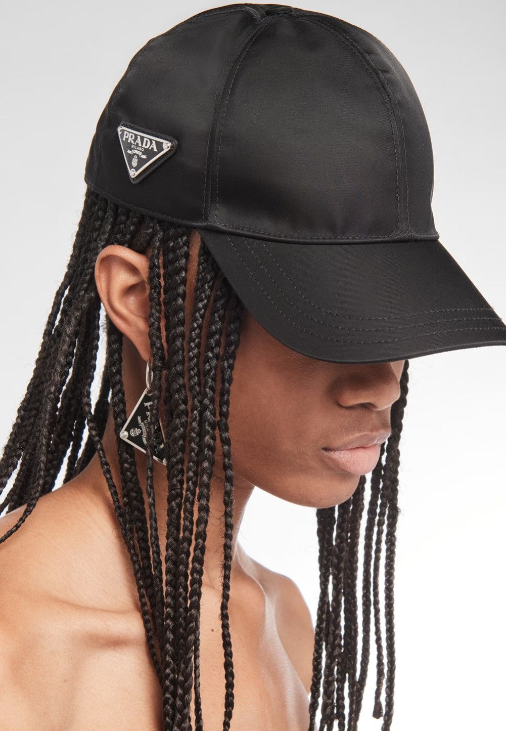 image of Prada Re-Nylon Baseball Cap Black XL Read Description, Men's