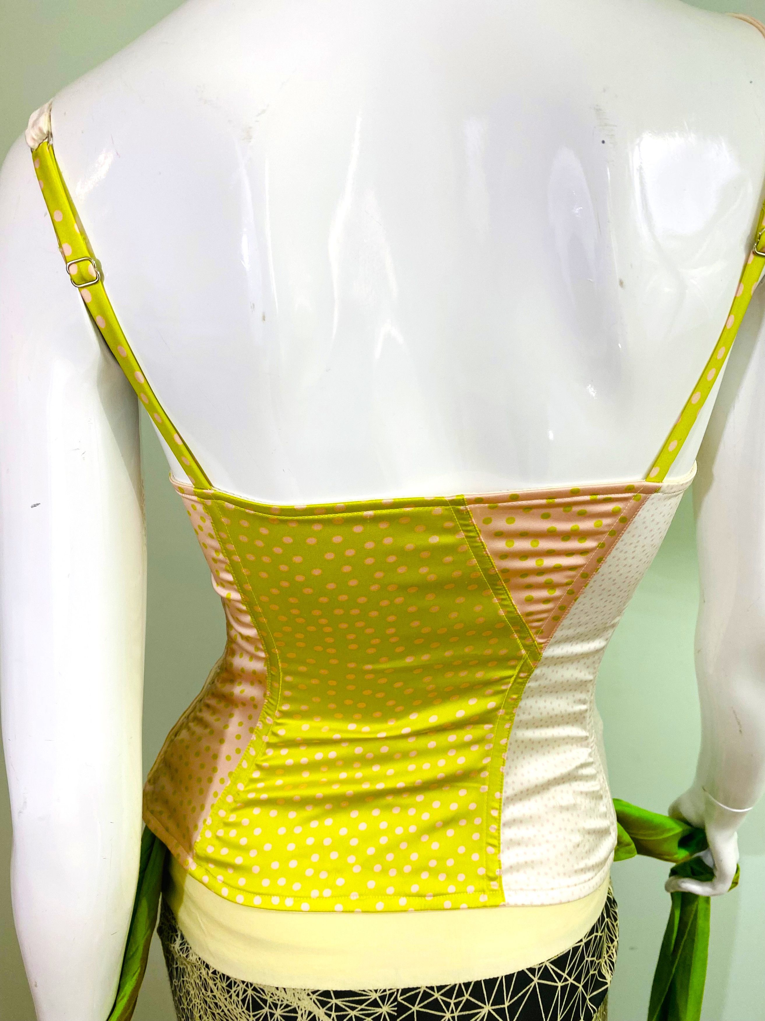 Christian Lacroix Christian Lacroix Fishbone Dot Medium Tee Top Corset Bustier Size M / US 6-8 / IT 42-44 - 7 Thumbnail