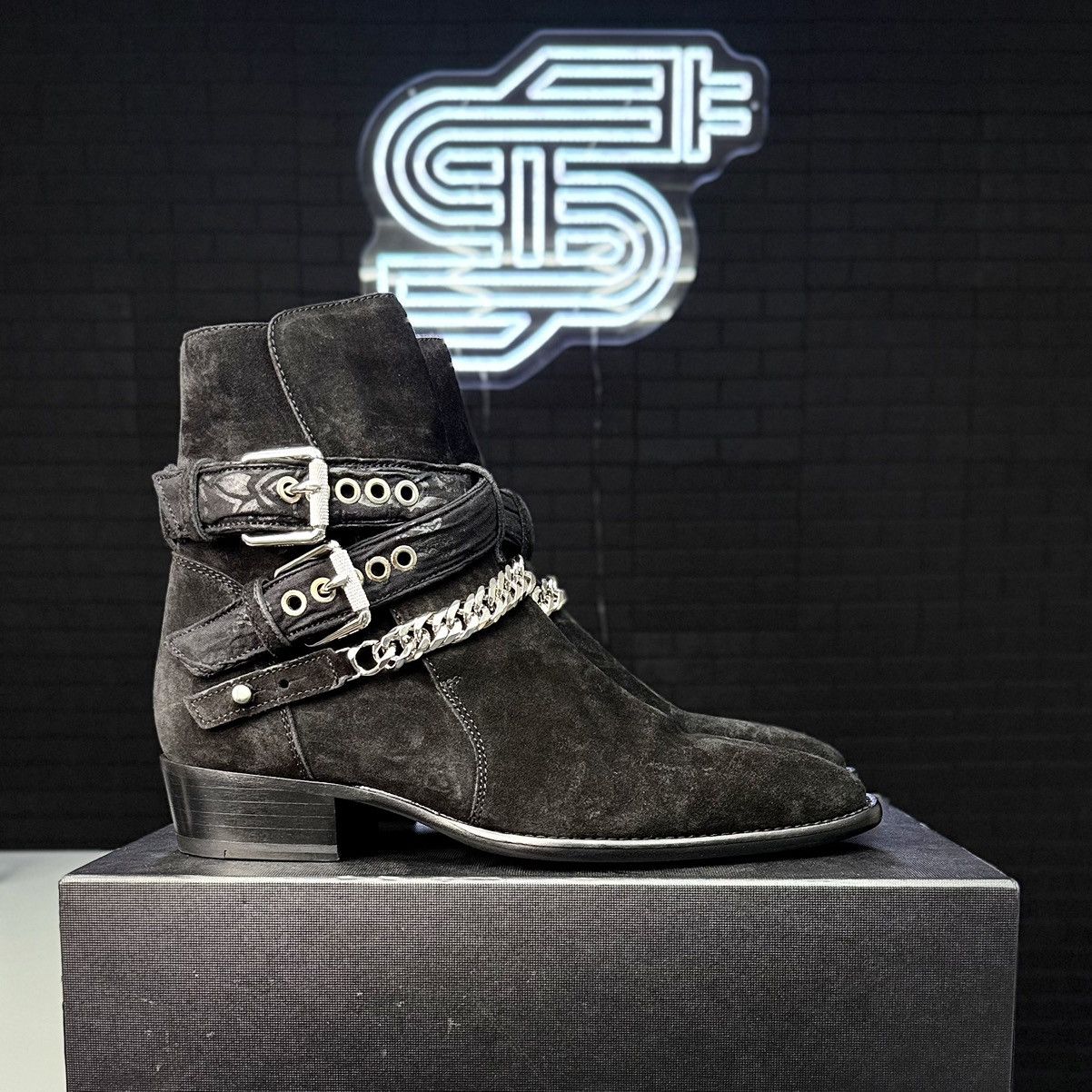 Amiri Amiri Chain Bandana Black Boot Size US 8.5 / EU 41-42 - 2 Thumbnail