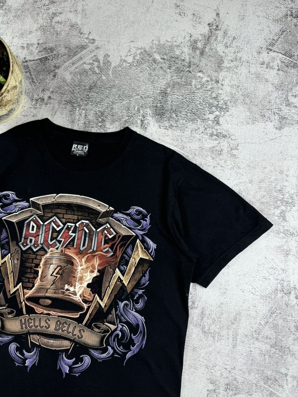 AC/DC ACDC Hells Bells Album Tour 90S-00S Faded T-Shirt Tee Size US L / EU 52-54 / 3 - 4 Thumbnail