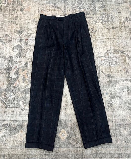 Vintage Vintage Marztex Italy Wool Pleated Trousers, Made in Italy Size US 33 - 1 Thumbnail