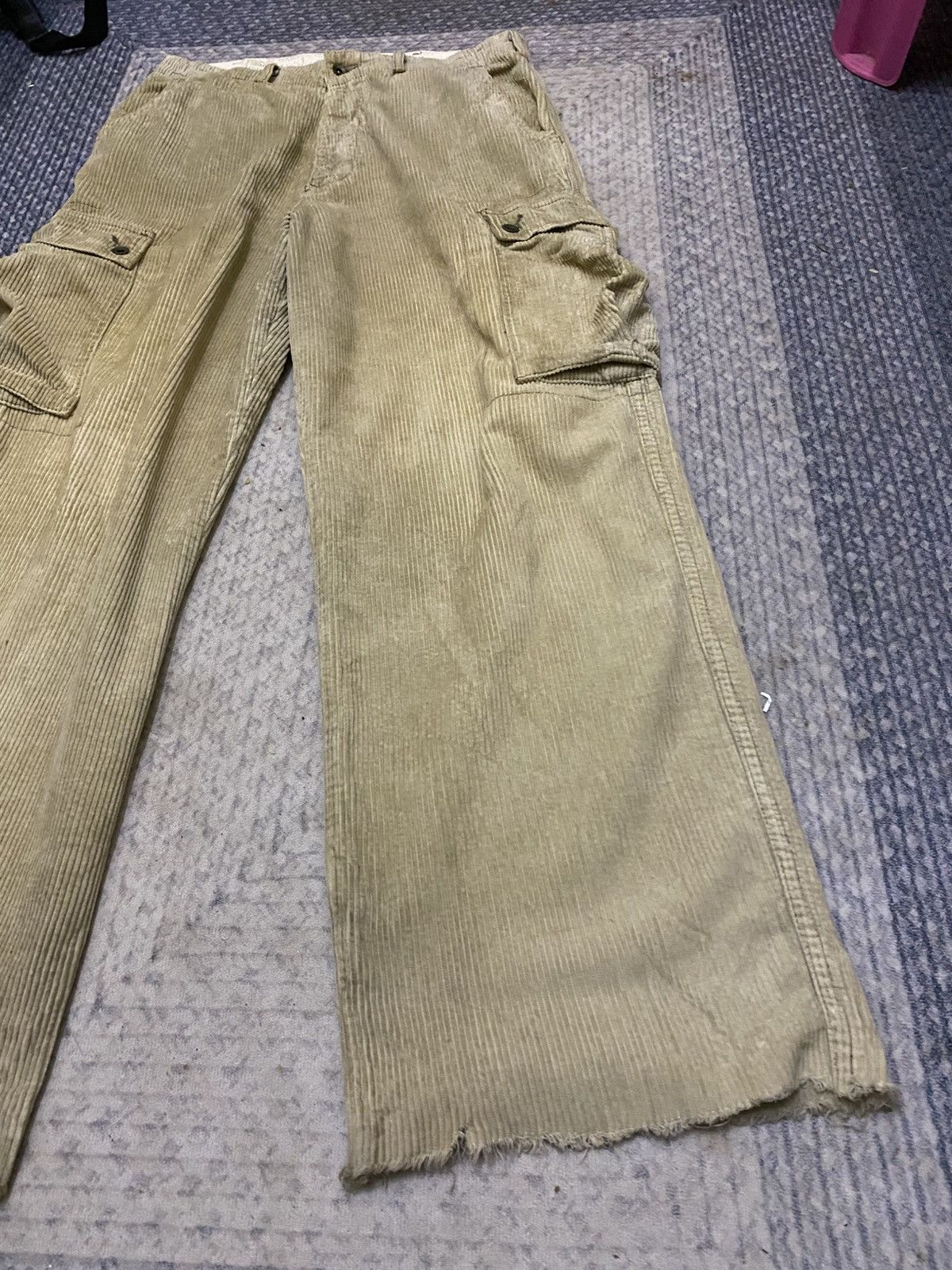 Johnbull JOHNBULL RIPPED FLARED CARGO CORDUROY PANT Size US 33 - 2 Thumbnail