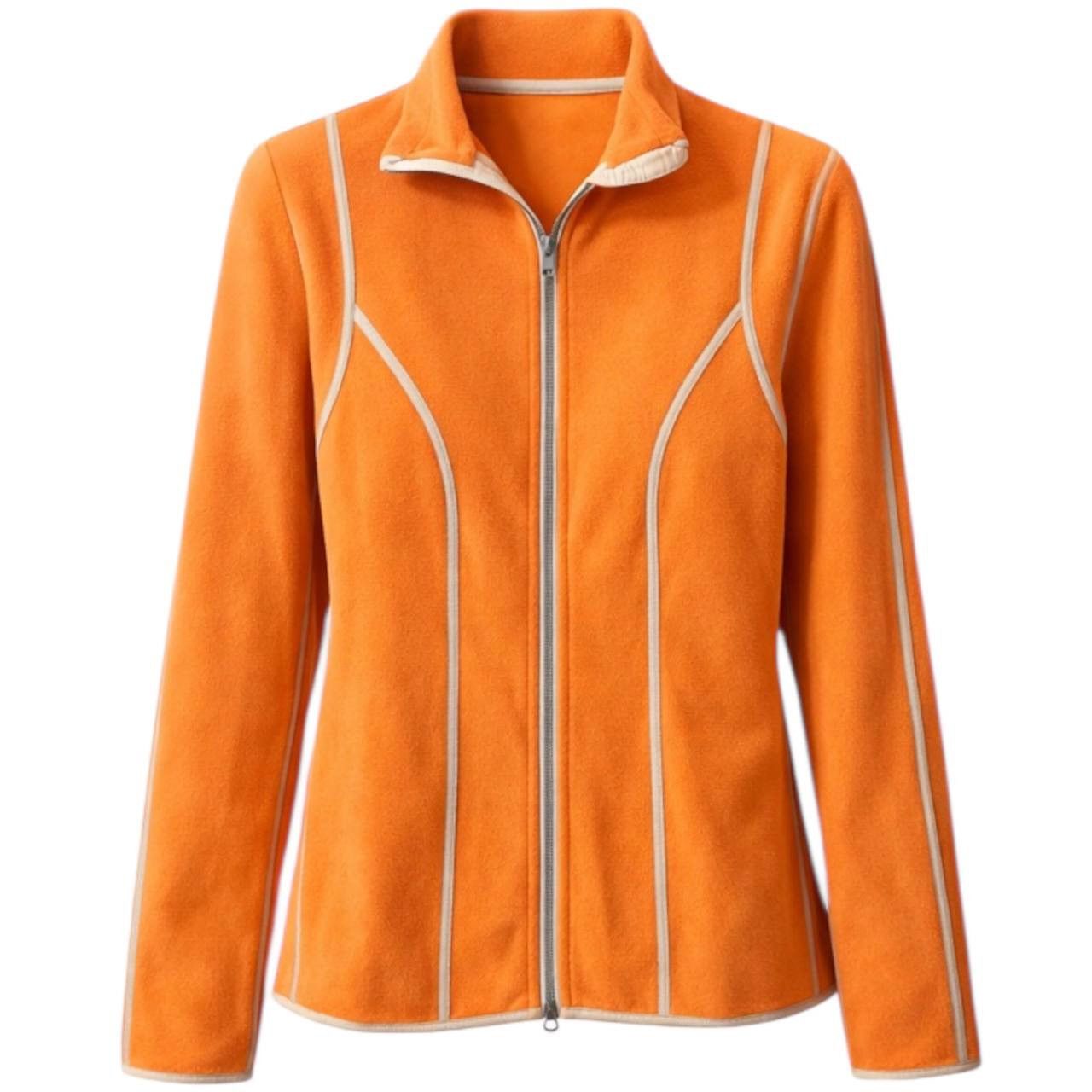 Frauenschuh FRAUENSCHUH WOMEN ORANGE FLEECE ACTIVE ZIP LONG SLEEVE SZ L Size L / US 10 / IT 46 - 1 Thumbnail