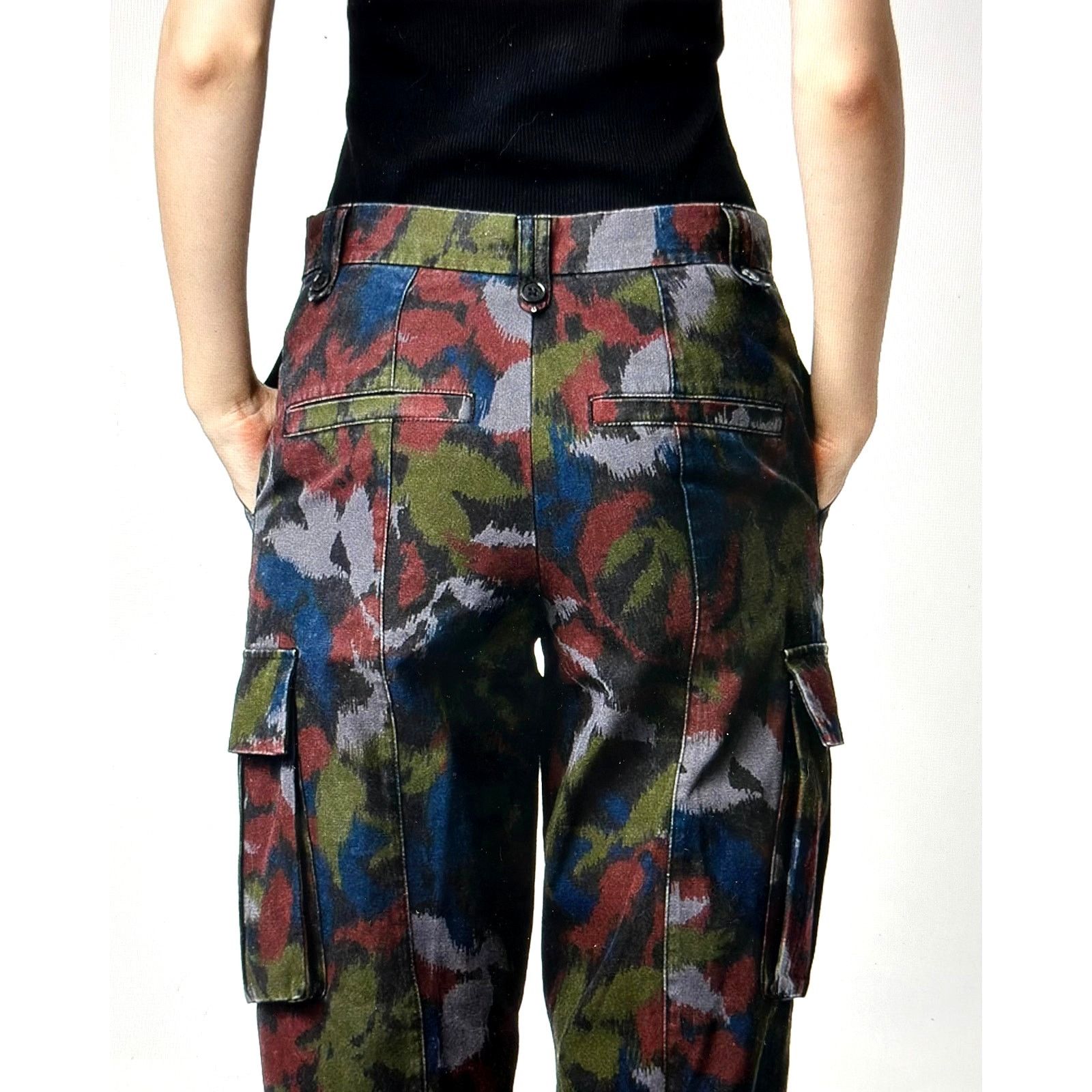 Zadig & Voltaire Zadig & Voltaire Pilote Canvas Cargo Pants Dark Camo 34 (8) Size 30" / US 8 / IT 44 - 3 Thumbnail