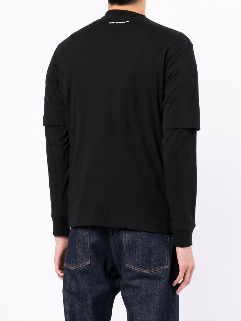 Off-White Black Mona Lisa Double Layer Long Sleeve Logo T-Shirt Size US M / EU 48-50 / 2 - 4 Thumbnail