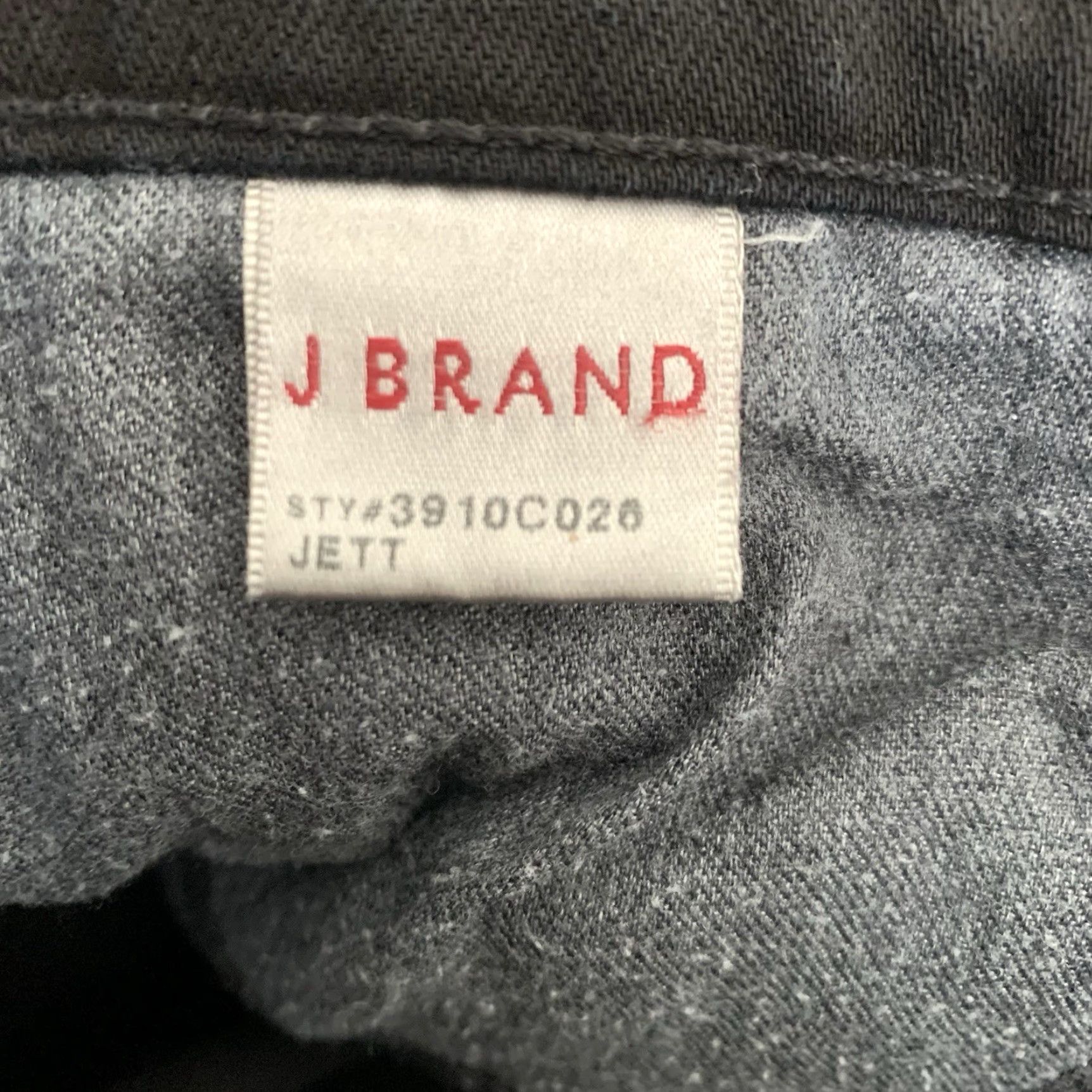 J Brand J Brand Jeans Womens 26 Black Skinny Leg JETT Dark Wash Denim Stretch Low Rise Jeans Size 26" / US 2 / IT 38 - 4 Thumbnail