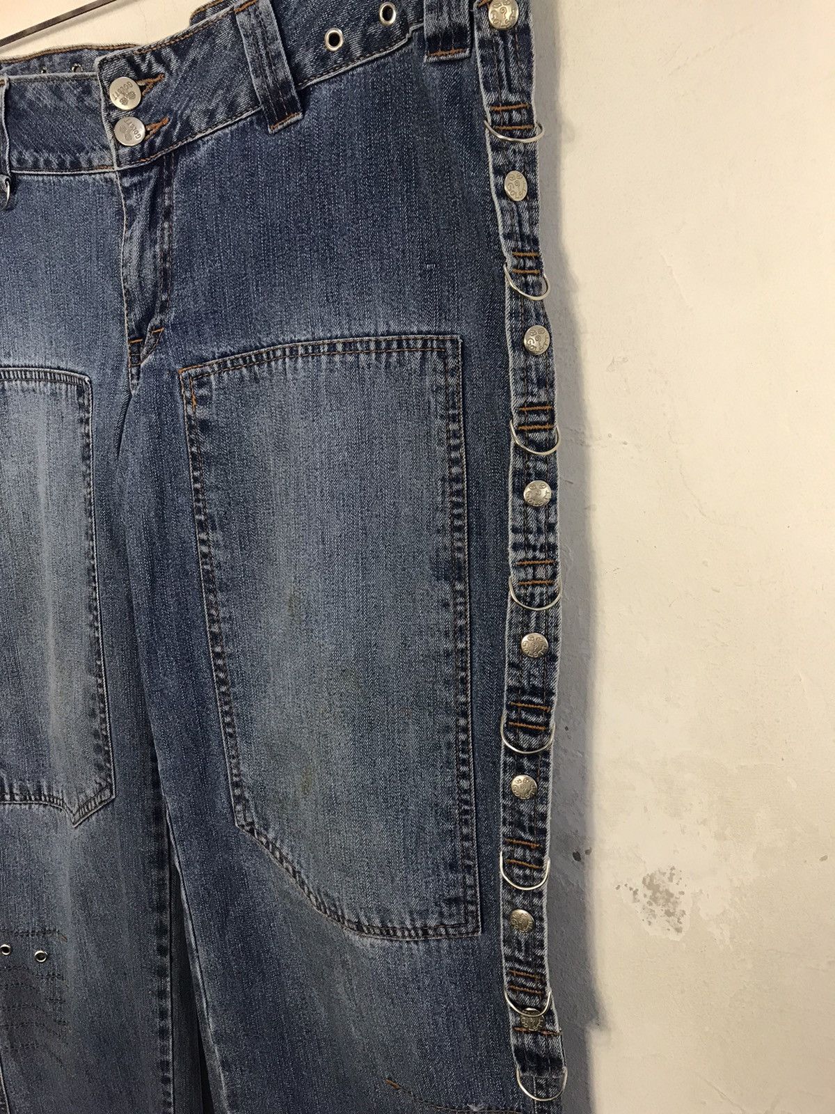Japanese Brand Golstt Basic Wear Bushpant Indigo Denim Baggy Size US 35 - 6 Thumbnail