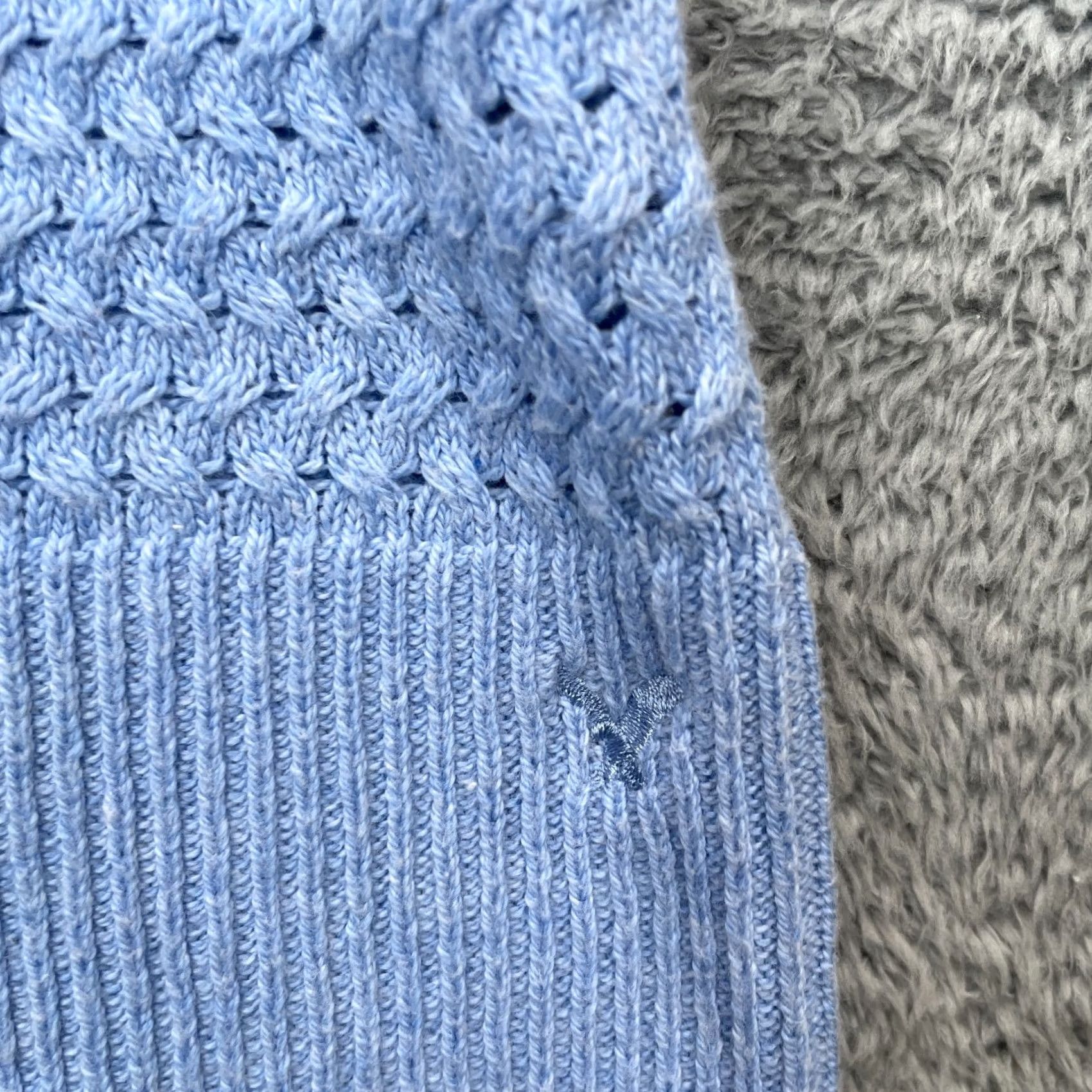 American Eagle Outfitters VINTAGE American Eagle Outfitters Sweater Womens Small Blue Wool Blend Basket Weave Knit Size S / US 4 / IT 40 - 6 Thumbnail