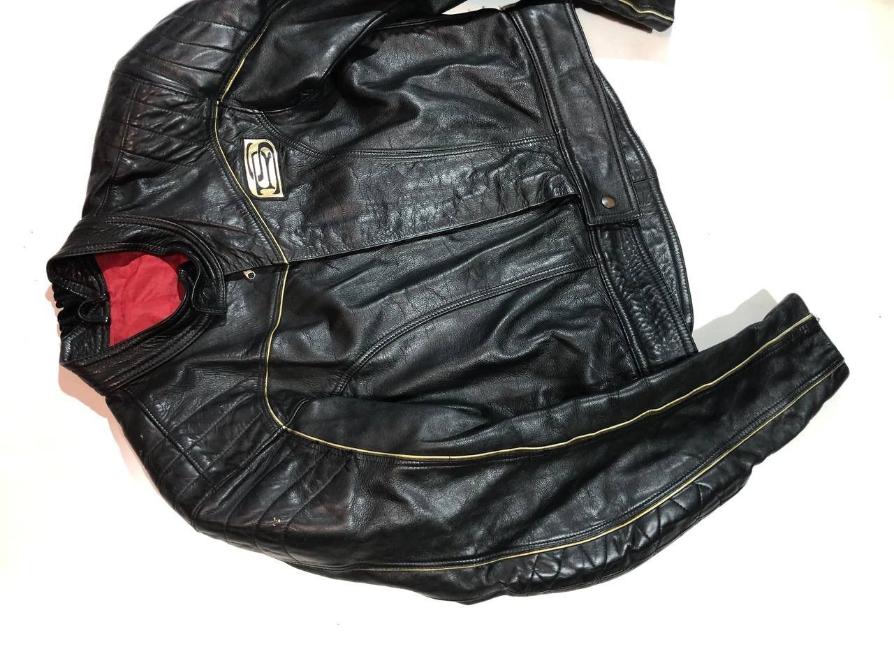 Other Leder Vintage Racing Moto Jacket Black Size US M / EU 48-50 / 2 - 6 Thumbnail