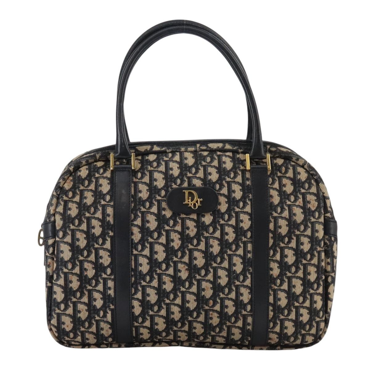 Dior Trotter Navy Canvas Handbag (Pre-Owned) Size ONE SIZE - 1 Thumbnail